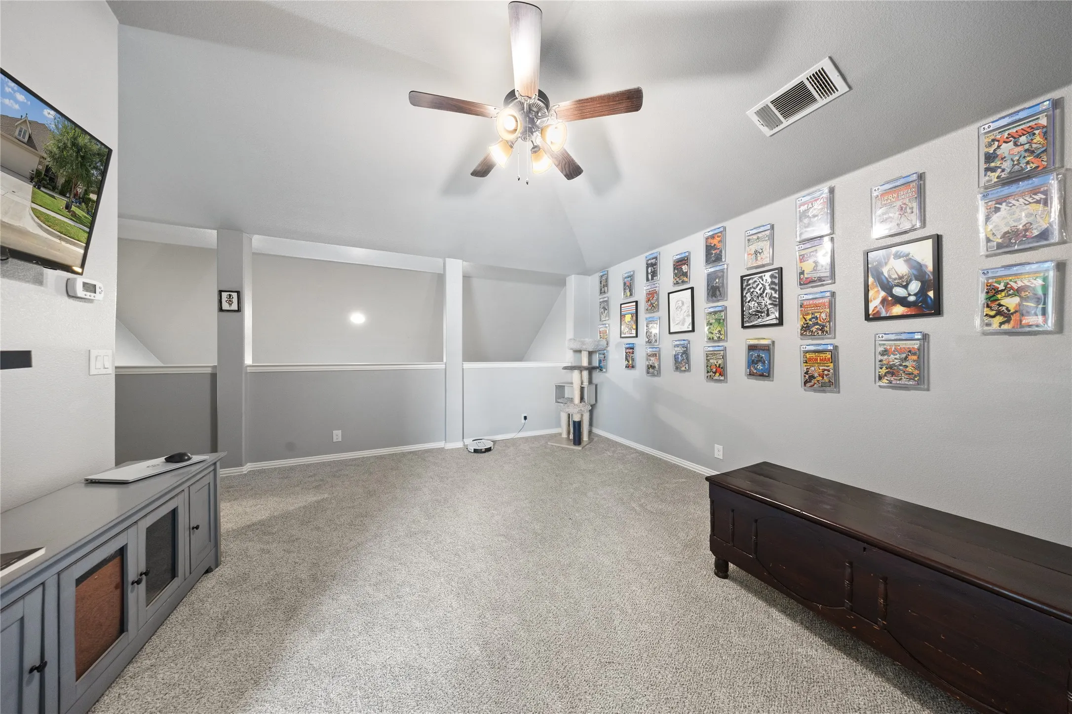 Upstairs living area