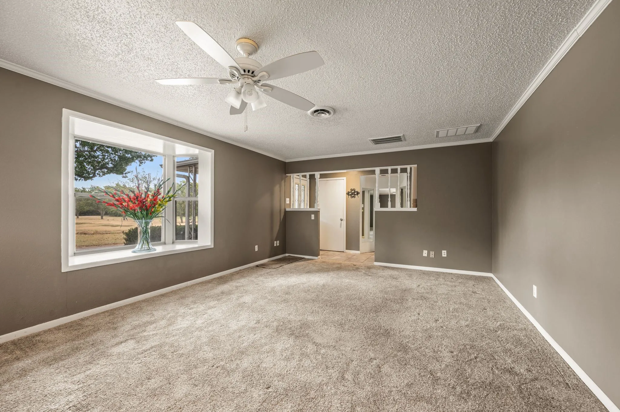 Looking to the front door