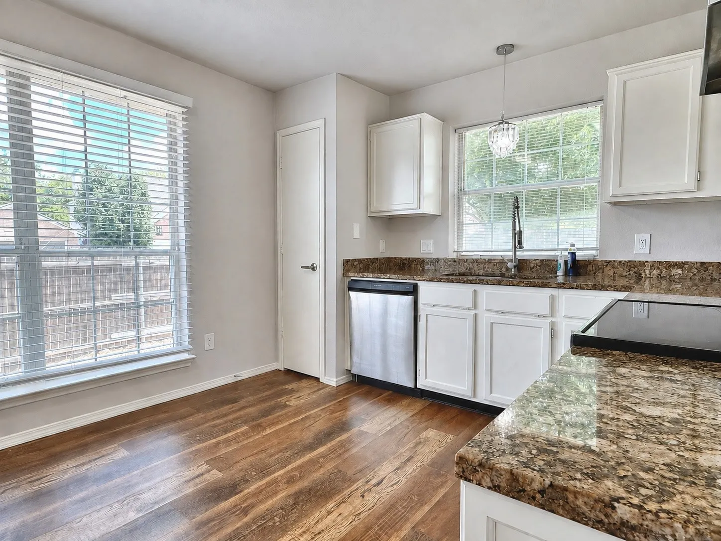 Lots of natural light in the kitchen