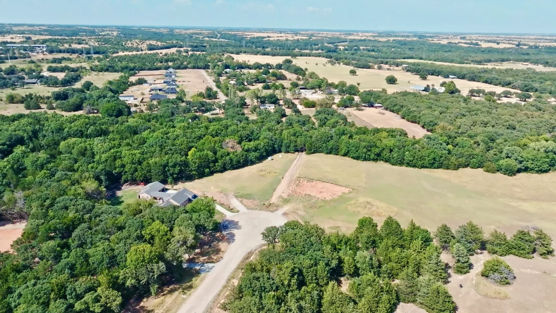 Aerial View of lot and cul-de-sac