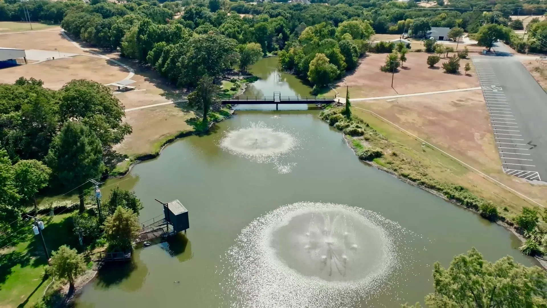 View of Hollis Jones city park and disc golf