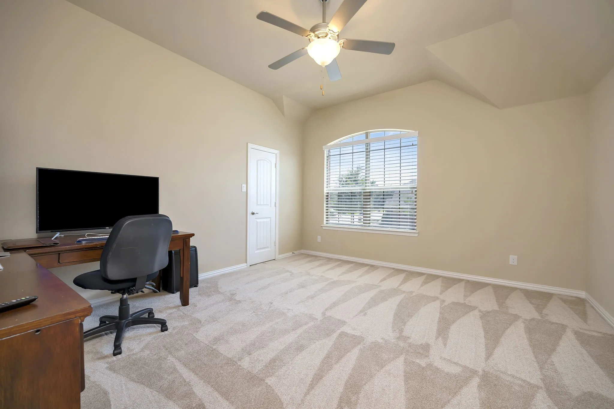 Bedroom 2, currently being used as an office.