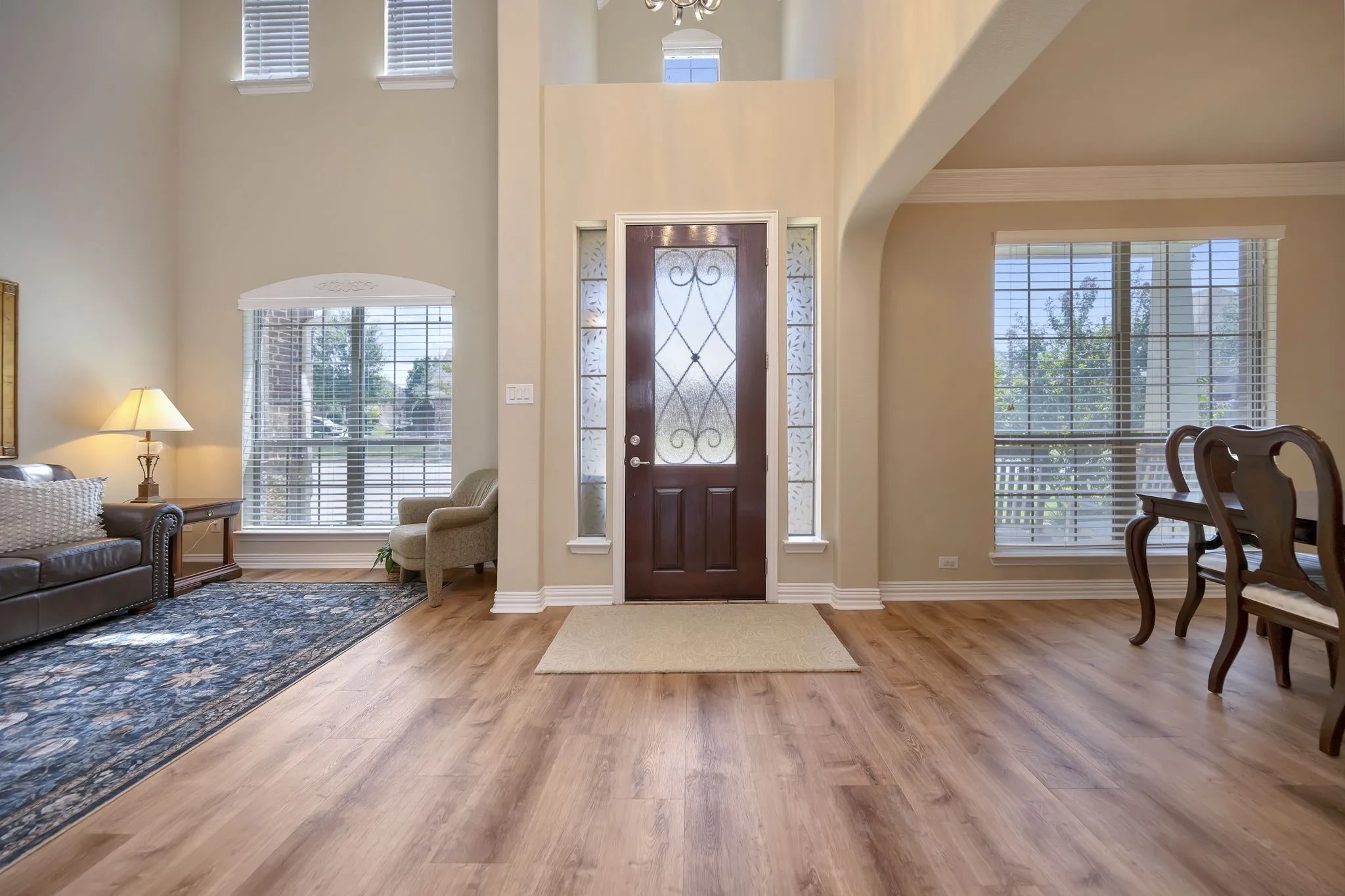 High ceilings in this elegant entry.