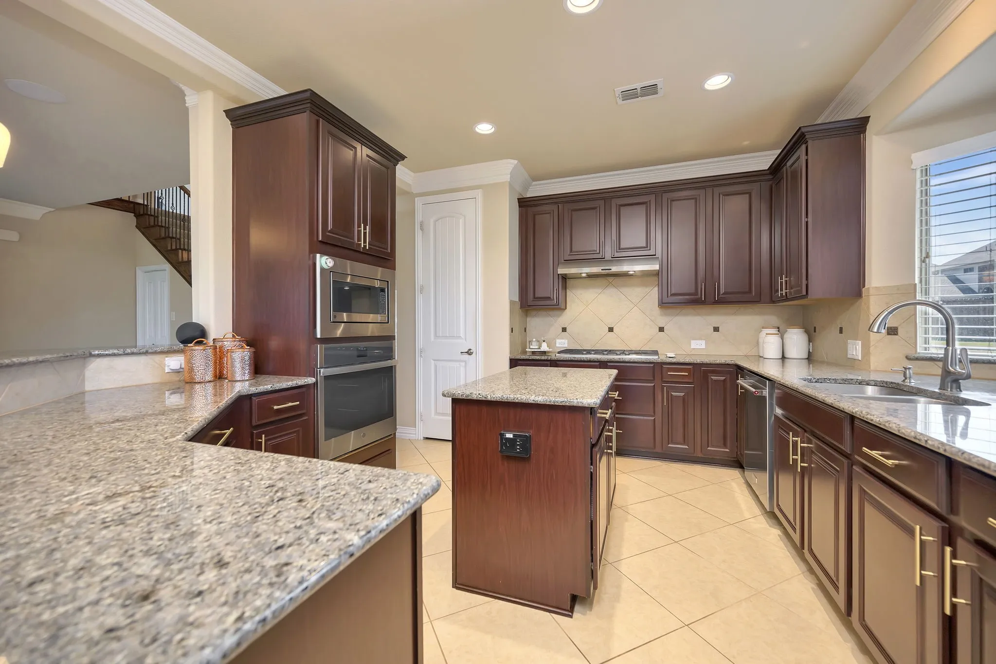 Beautiful kitchen with island.