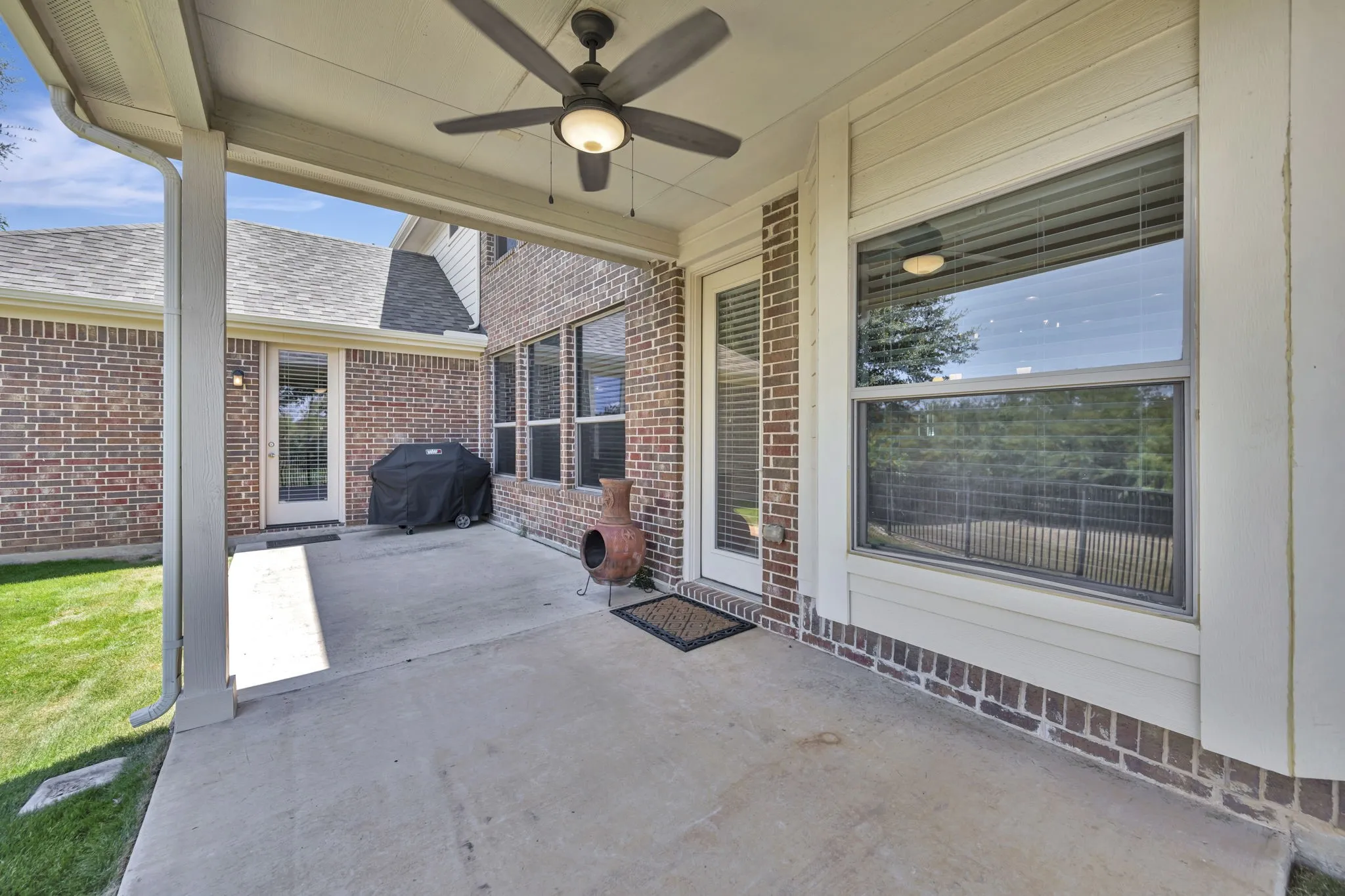 Extended patio out back.
