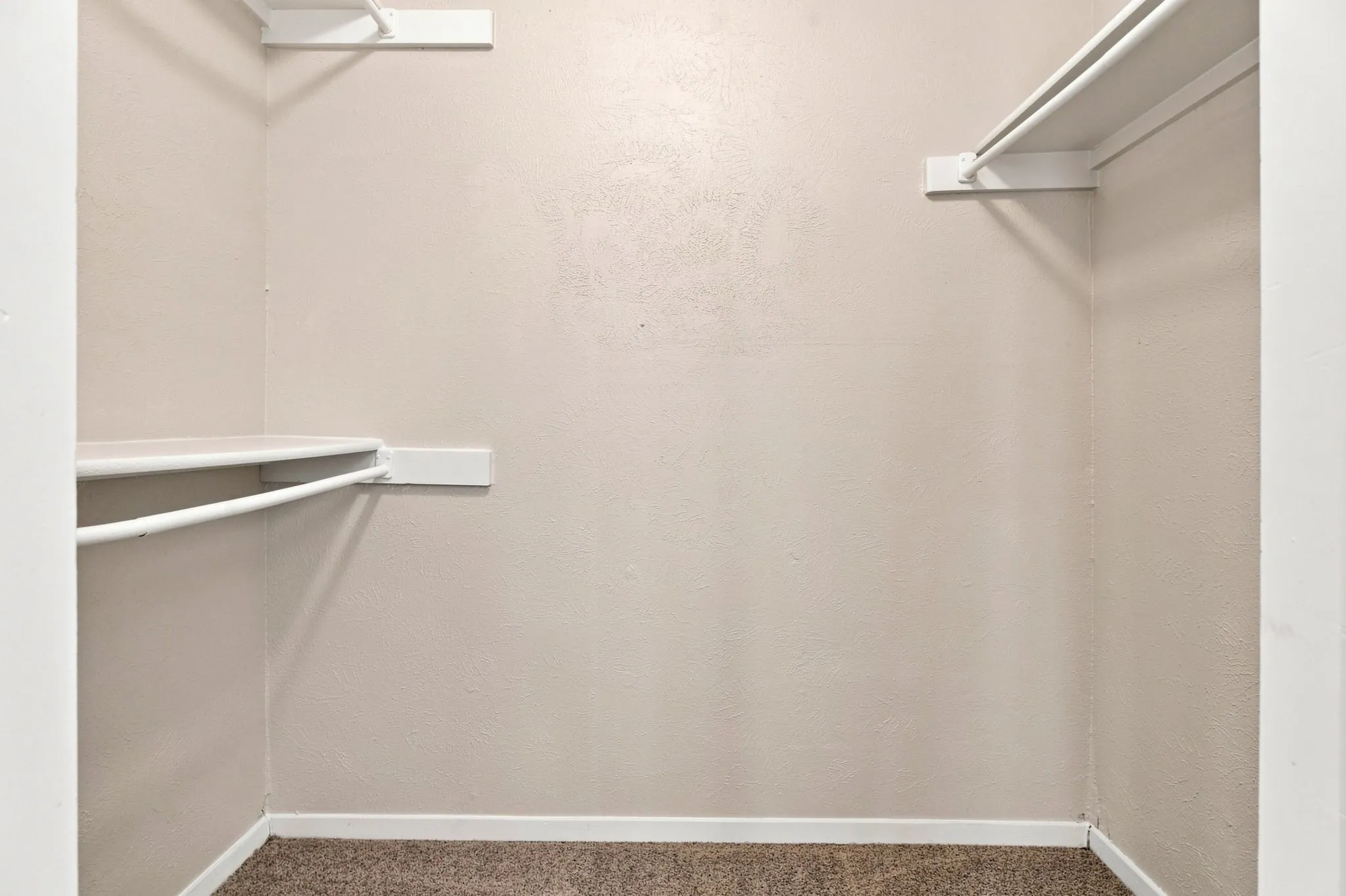 Built-in shelving and hanging rods