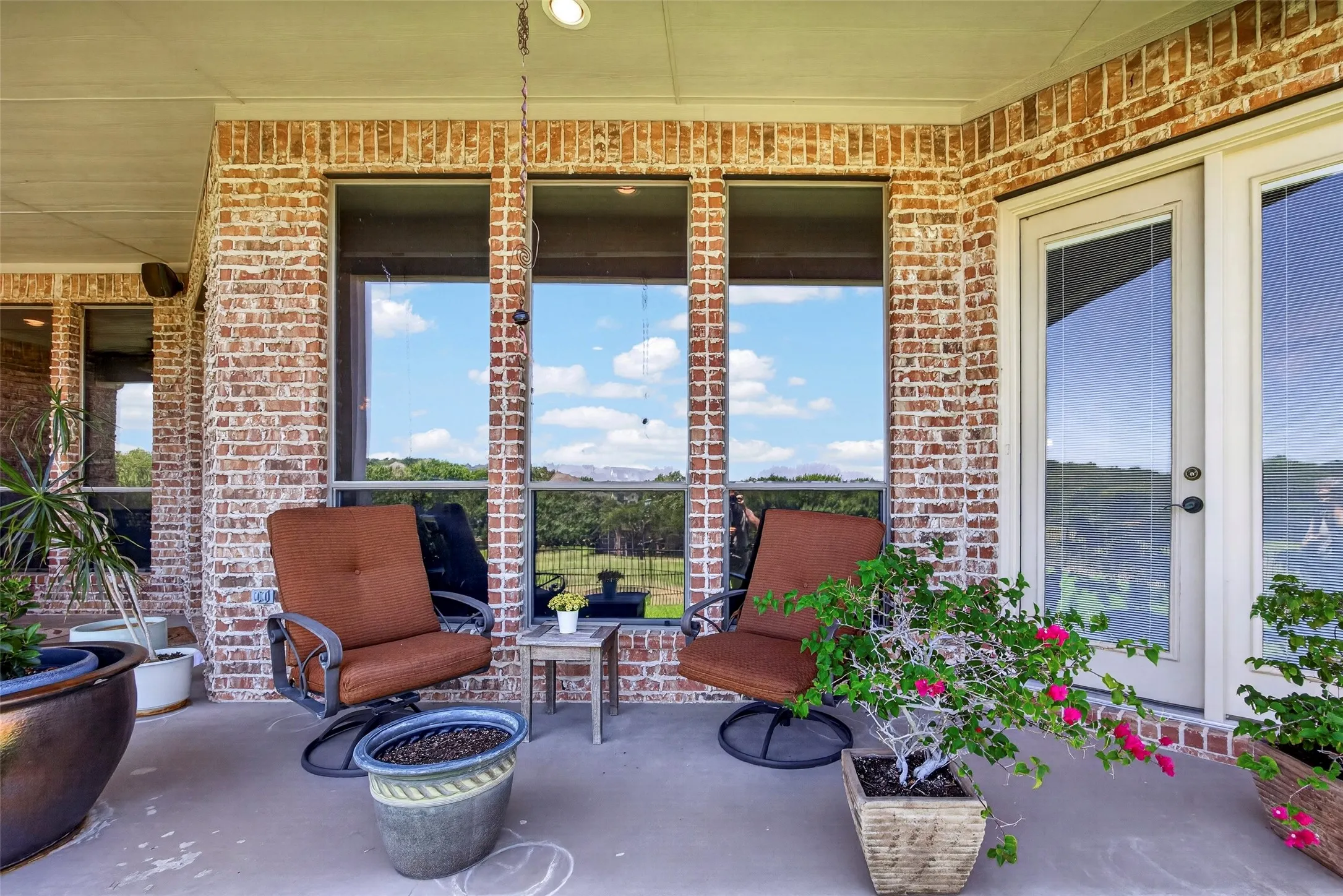 Covered patio outside of primary suite