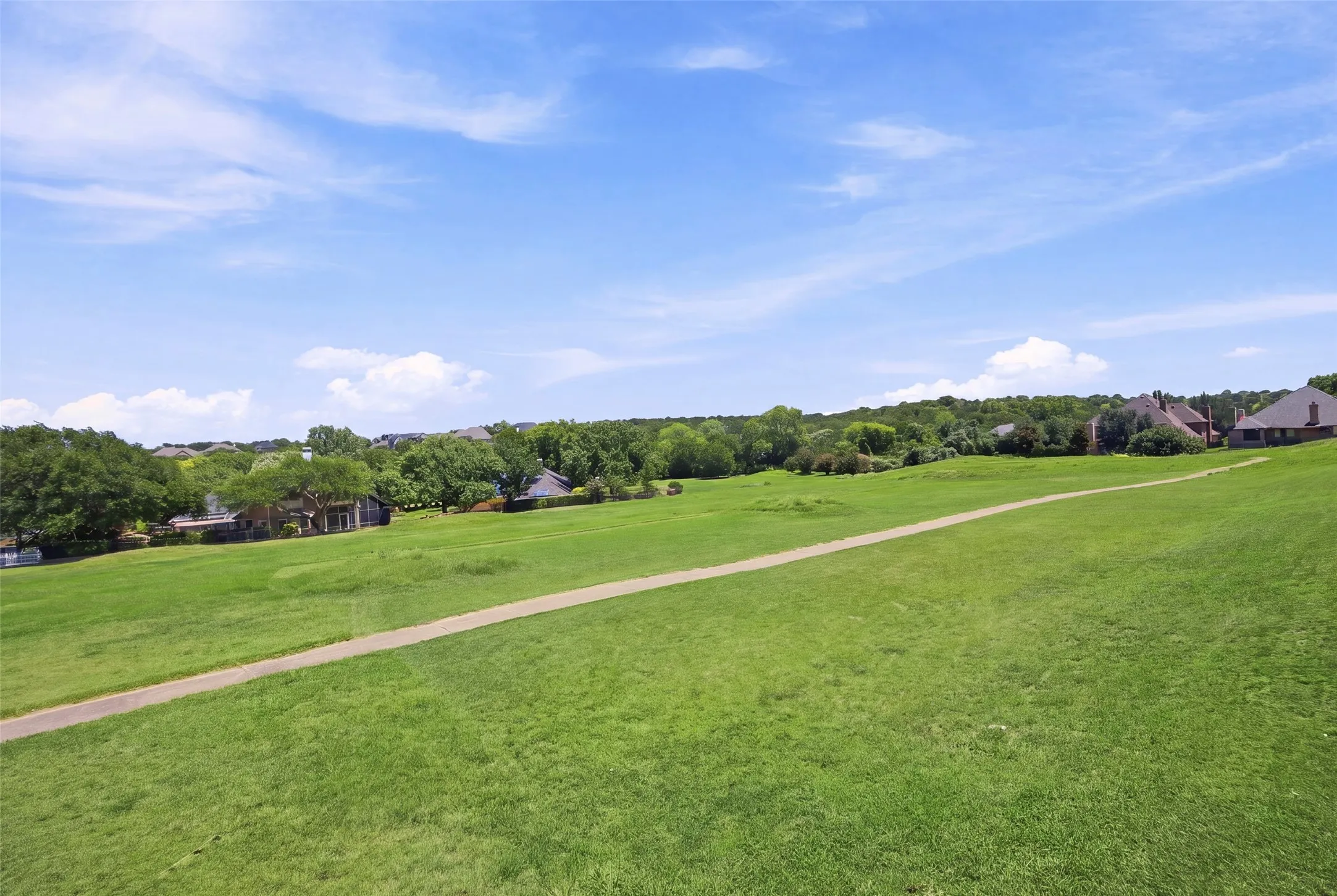 Across the greenbelt from patio
