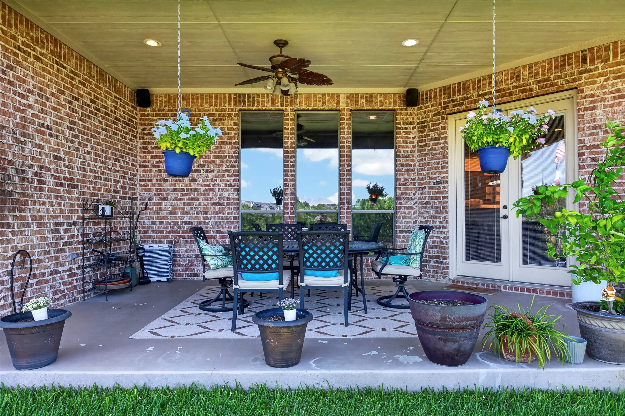 Covered patio outside of living area
