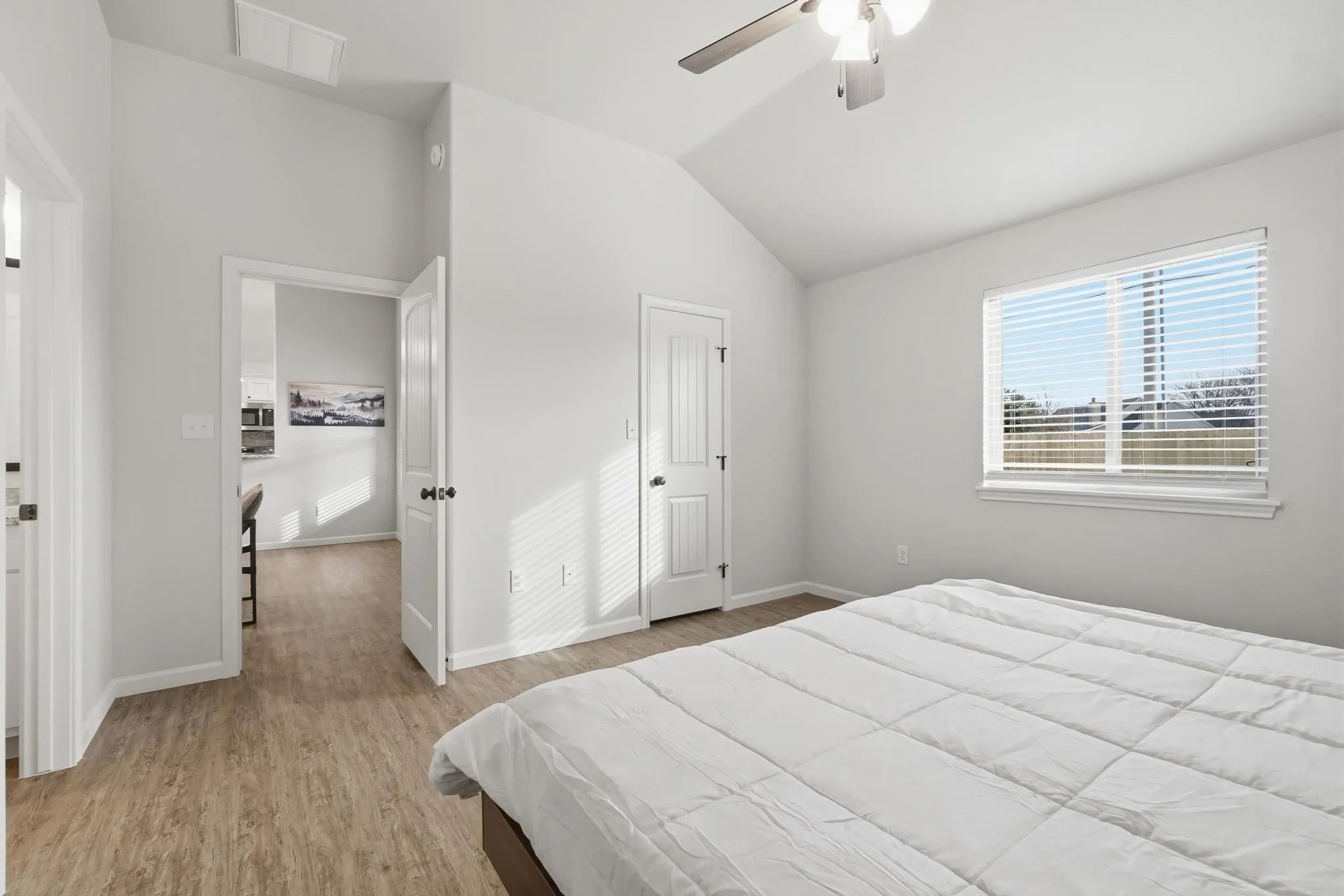 Per seller, these are pictures of an identical house but not the exact house.