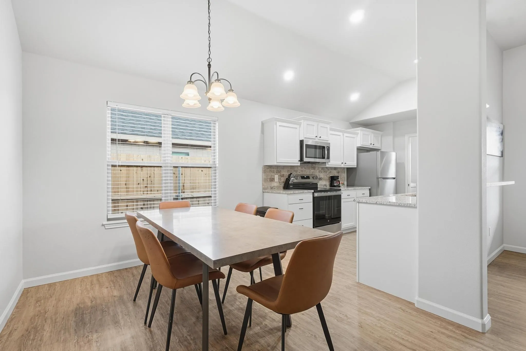 Per seller, these are pictures of an identical house but not the exact house.