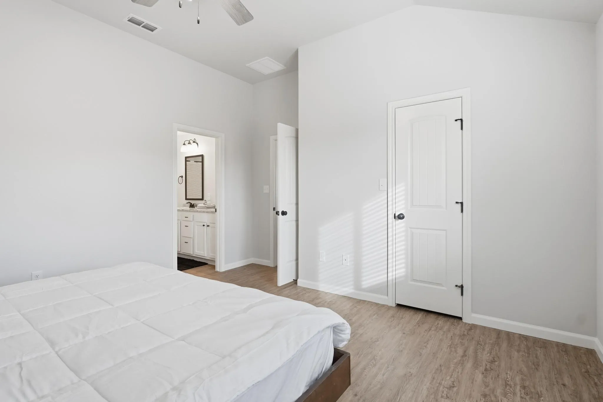 Per seller, these are pictures of an identical house but not the exact house.