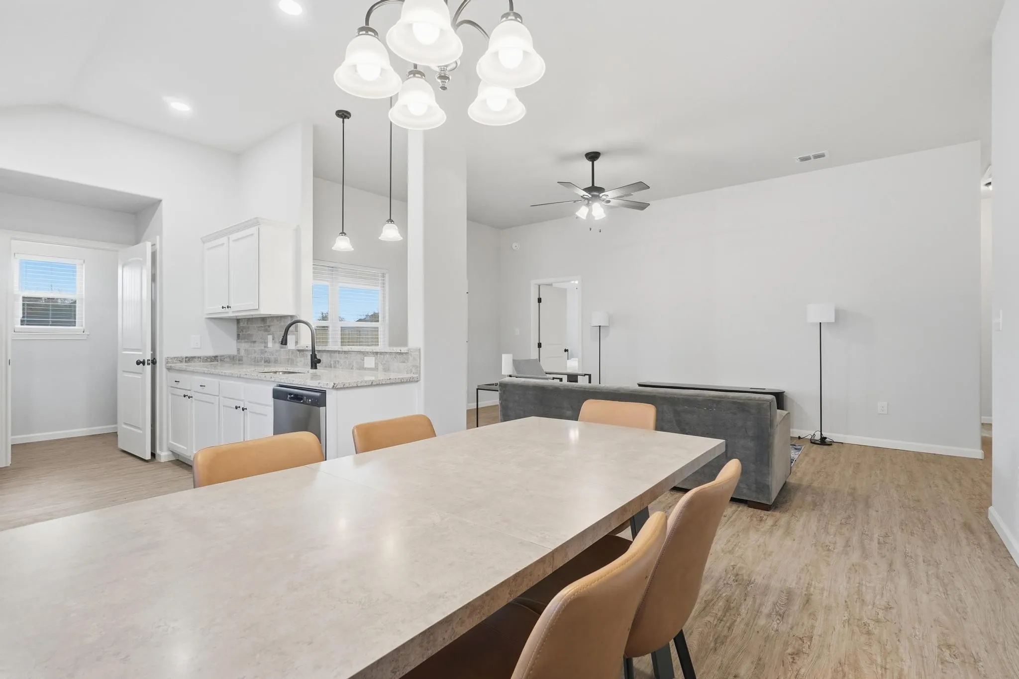 Per seller, these are pictures of an identical house but not the exact house.