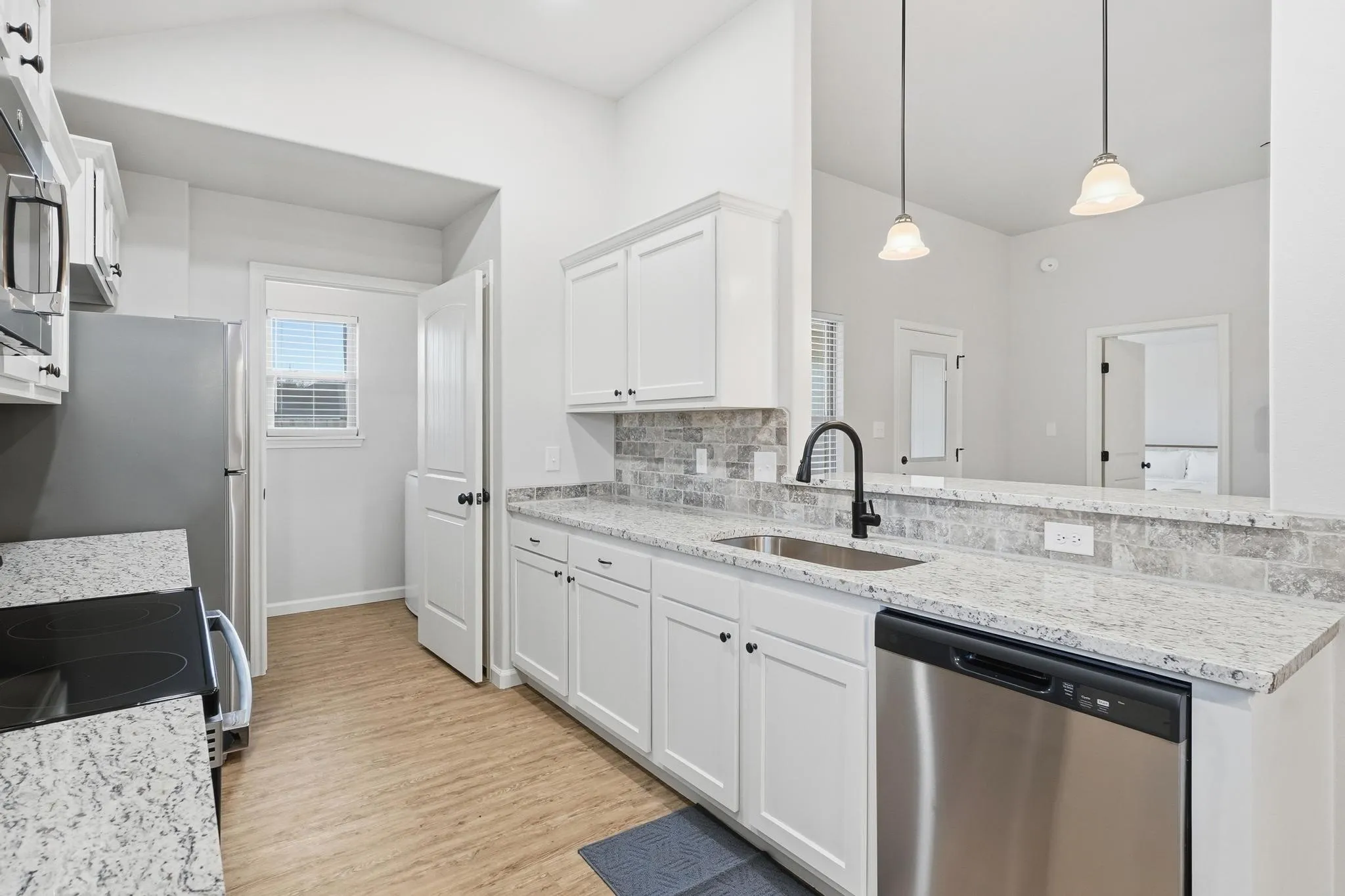 Per seller, these are pictures of an identical house but not the exact house.
