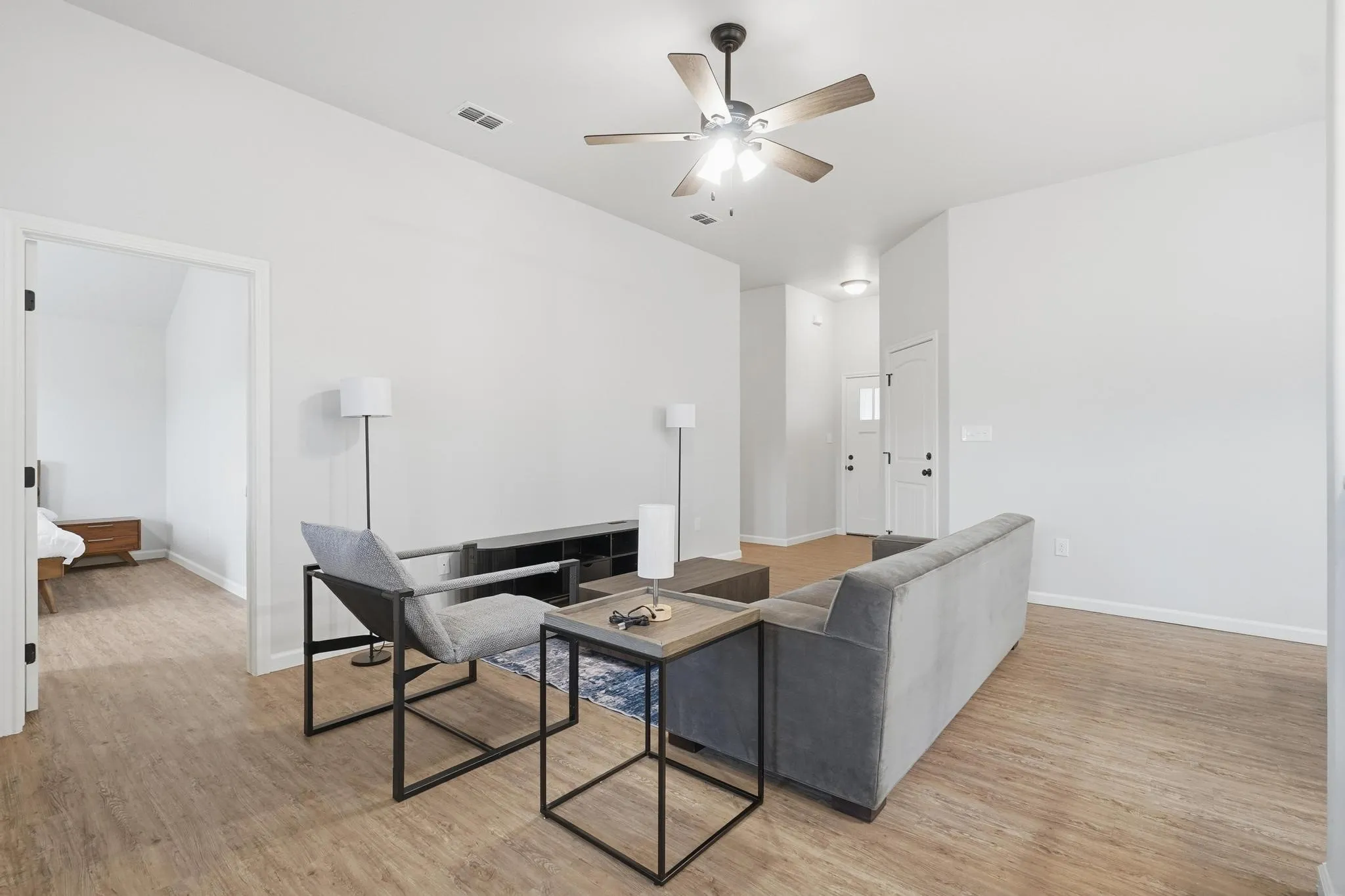 Per seller, these are pictures of an identical house but not the exact house.