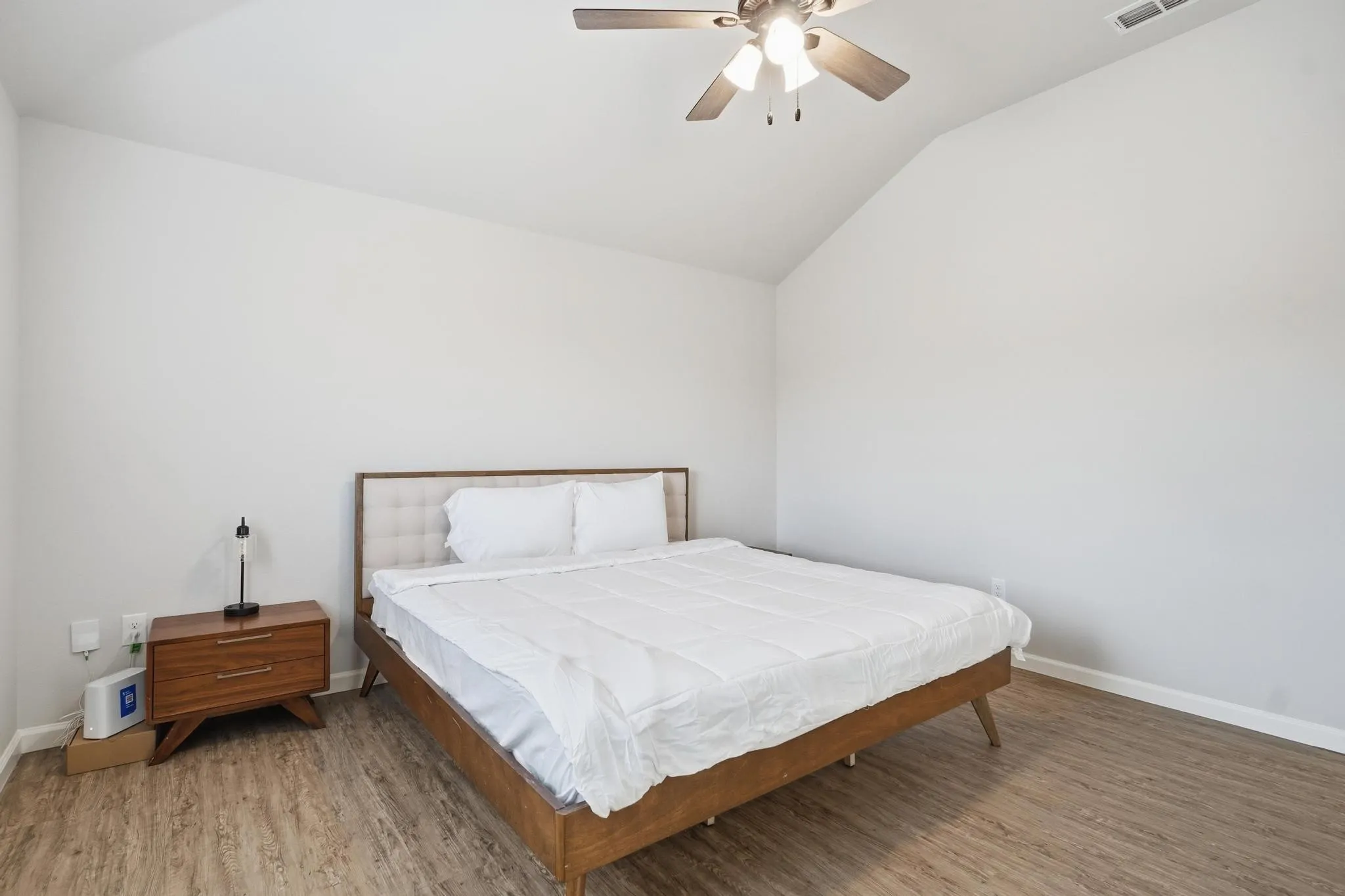 Per seller, these are pictures of an identical house but not the exact house.