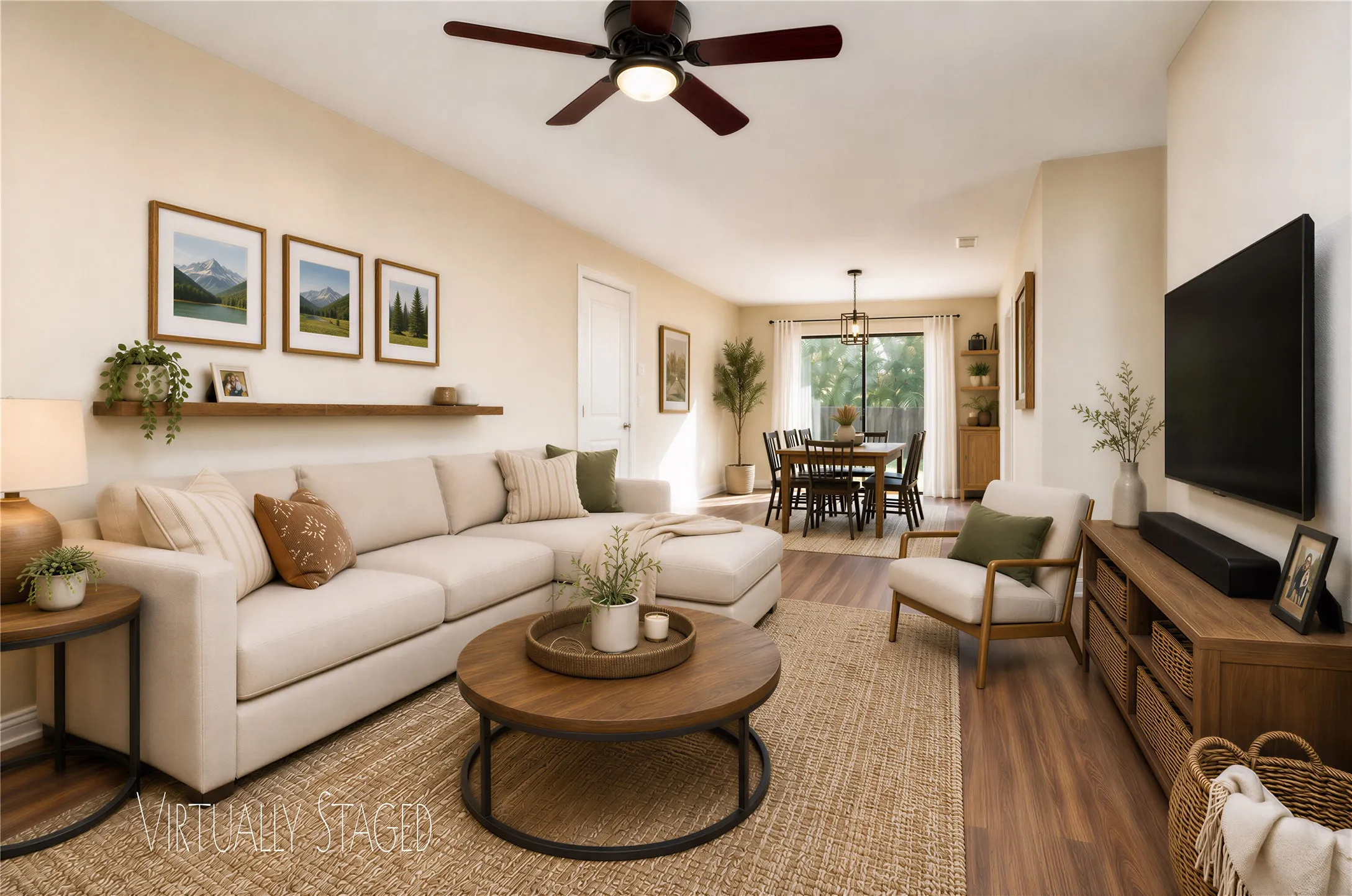 Virtually Staged Living Room