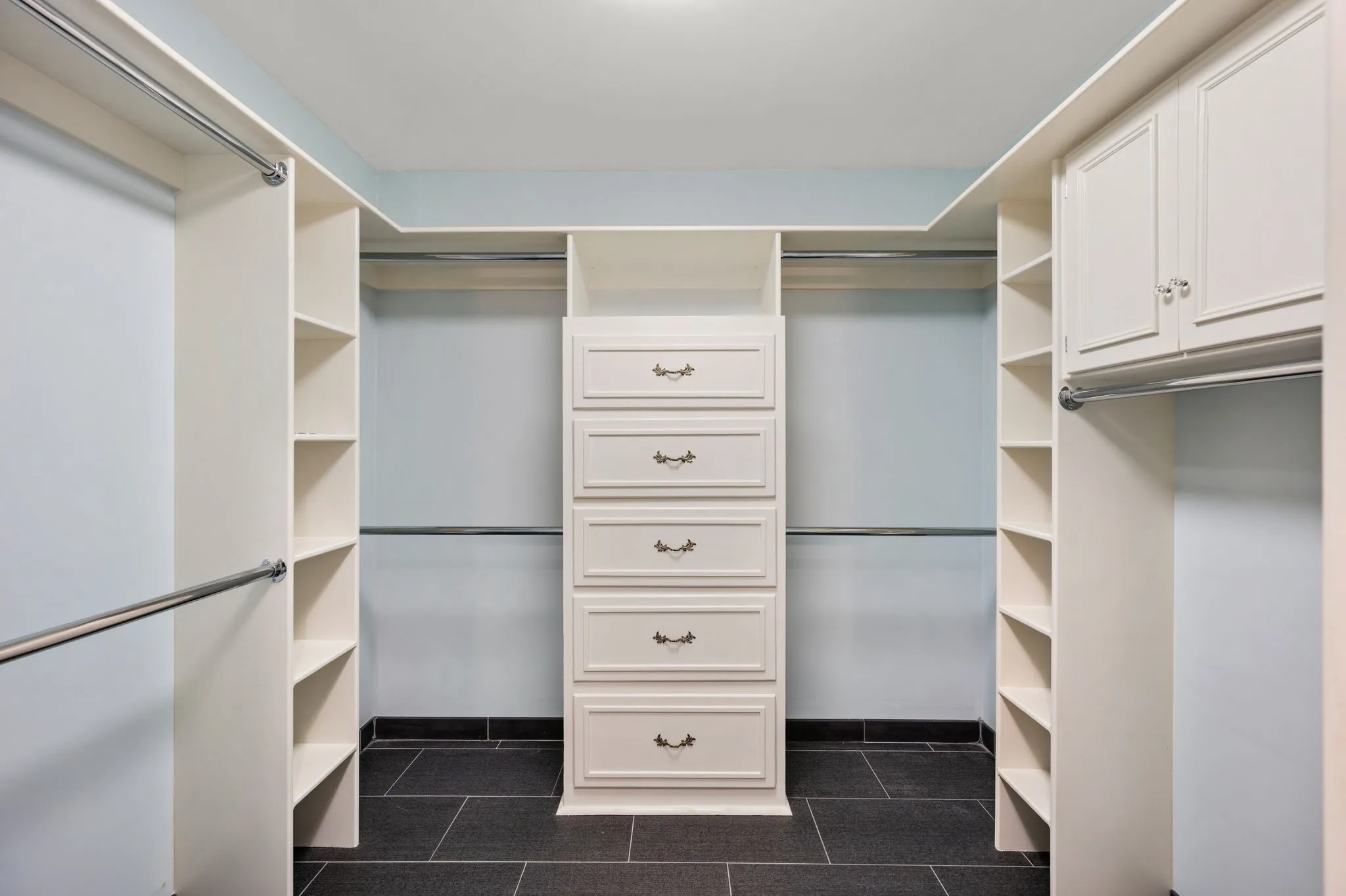Fabulous custom closet, surprisingly spacious for a home of this vintage.