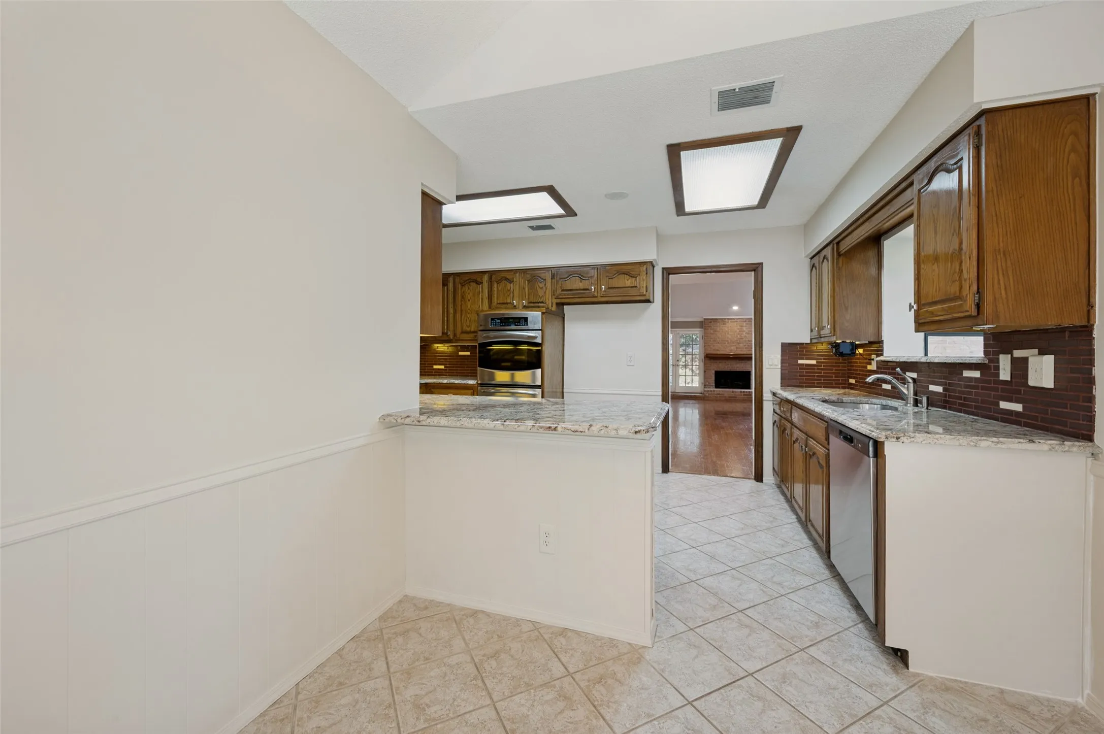 View of kitchen from breakfast nook