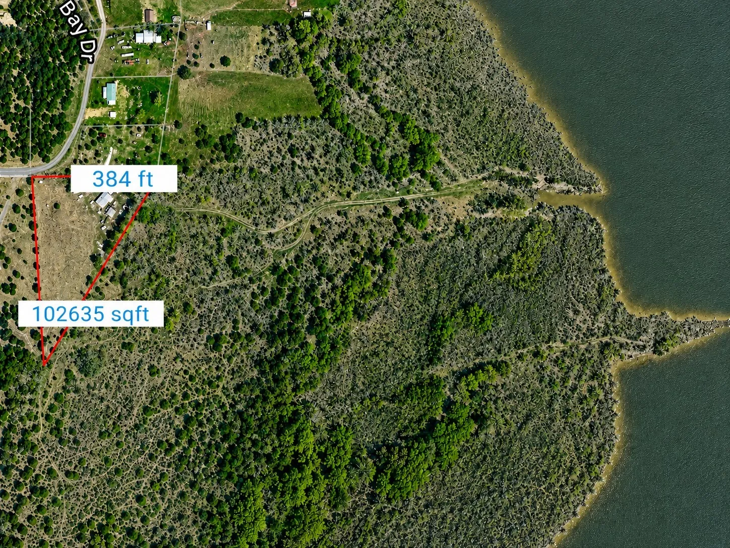 Distances on property are approximate
