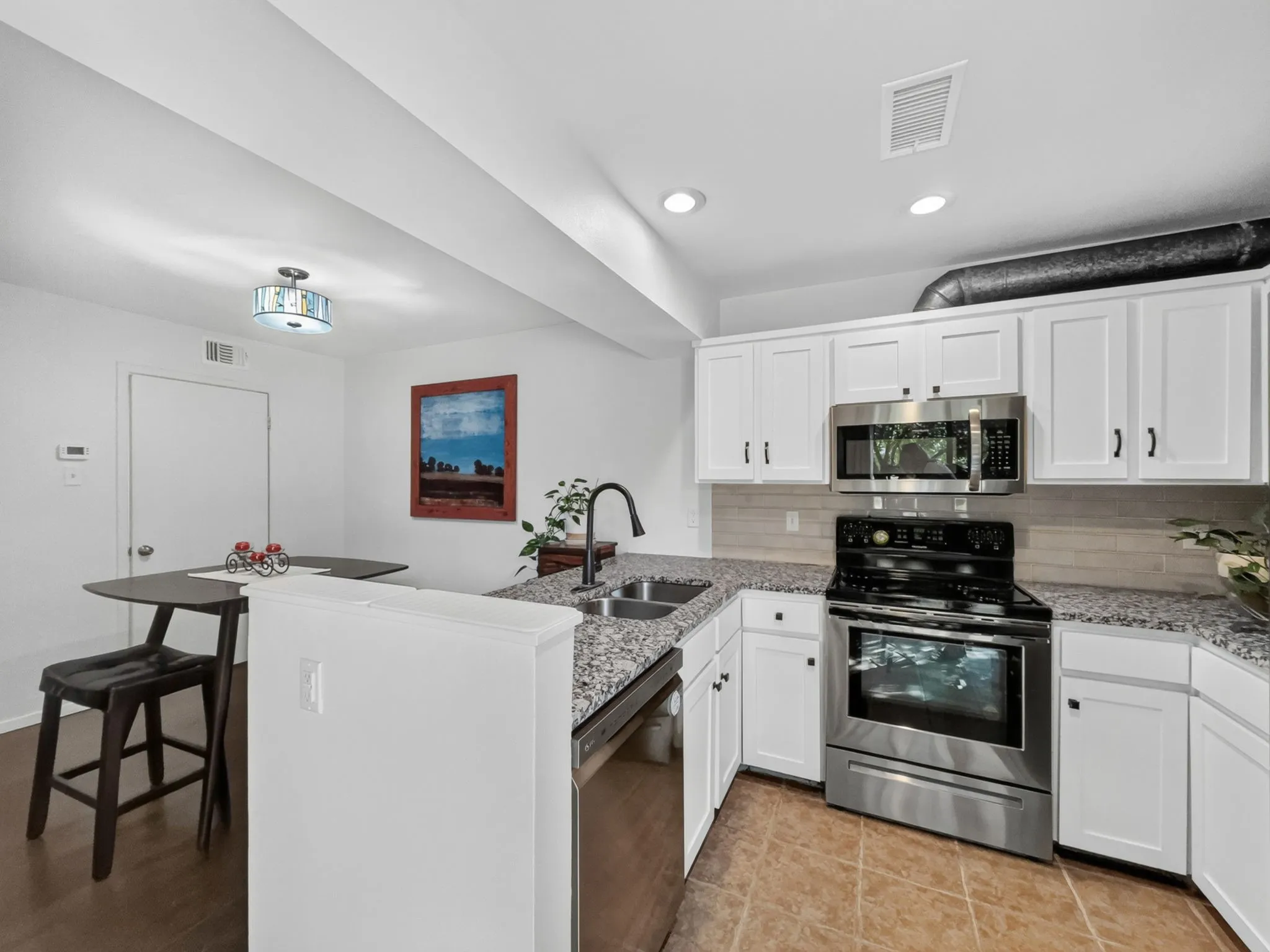 kitchen and dining