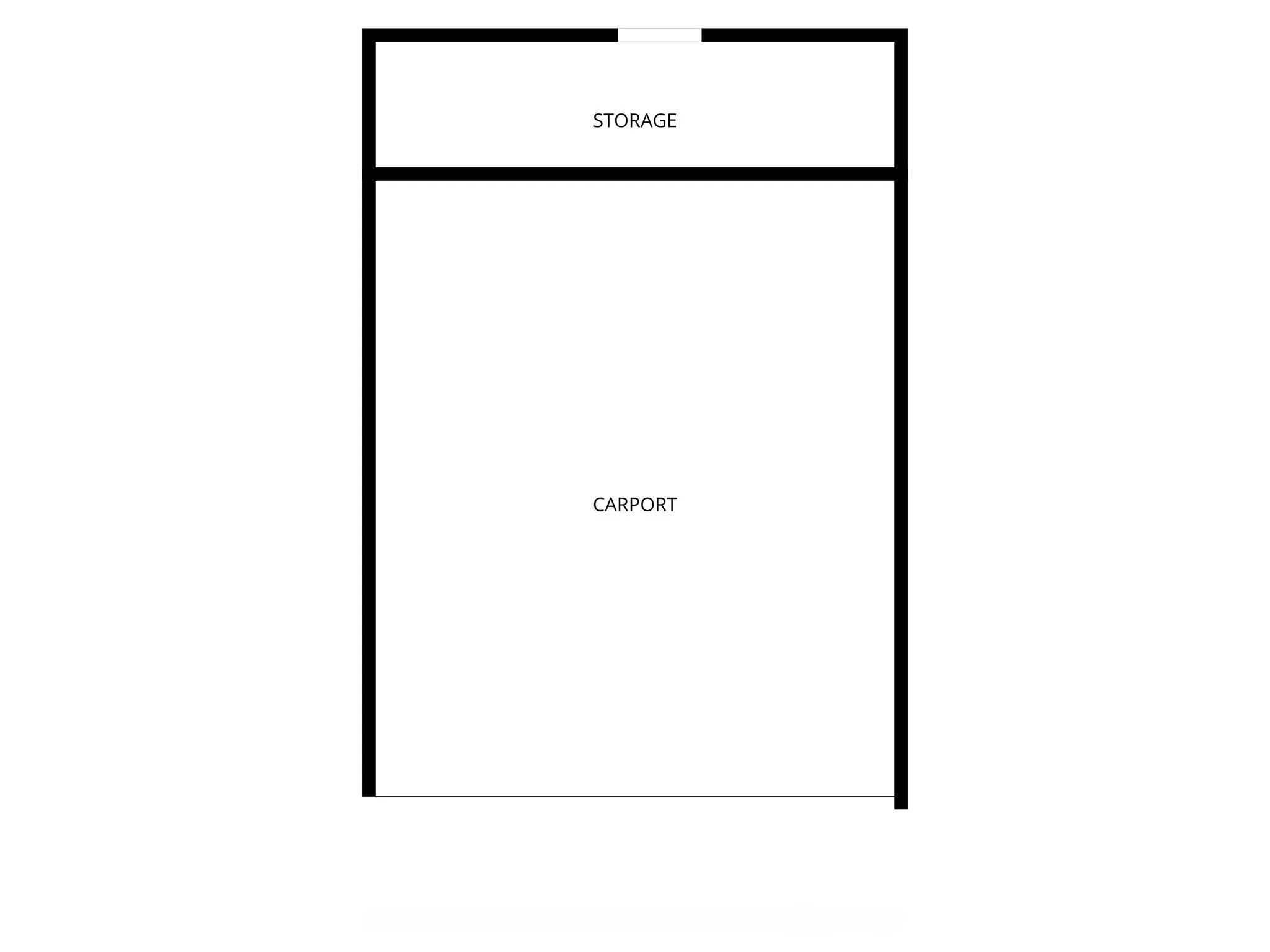 Open carport with storage