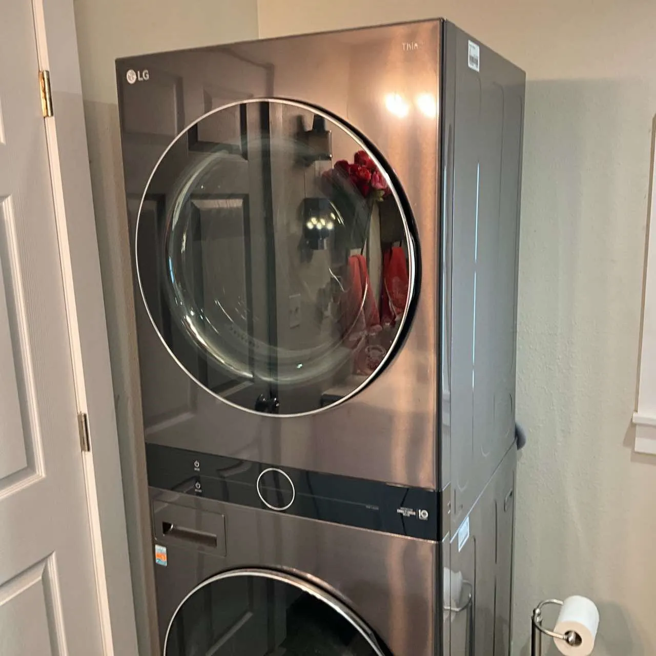 Laundry hook ups in Bathroom