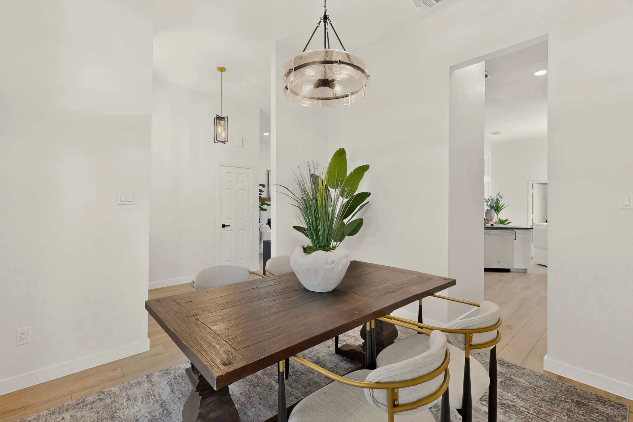 Hardwood-style flooring throughout