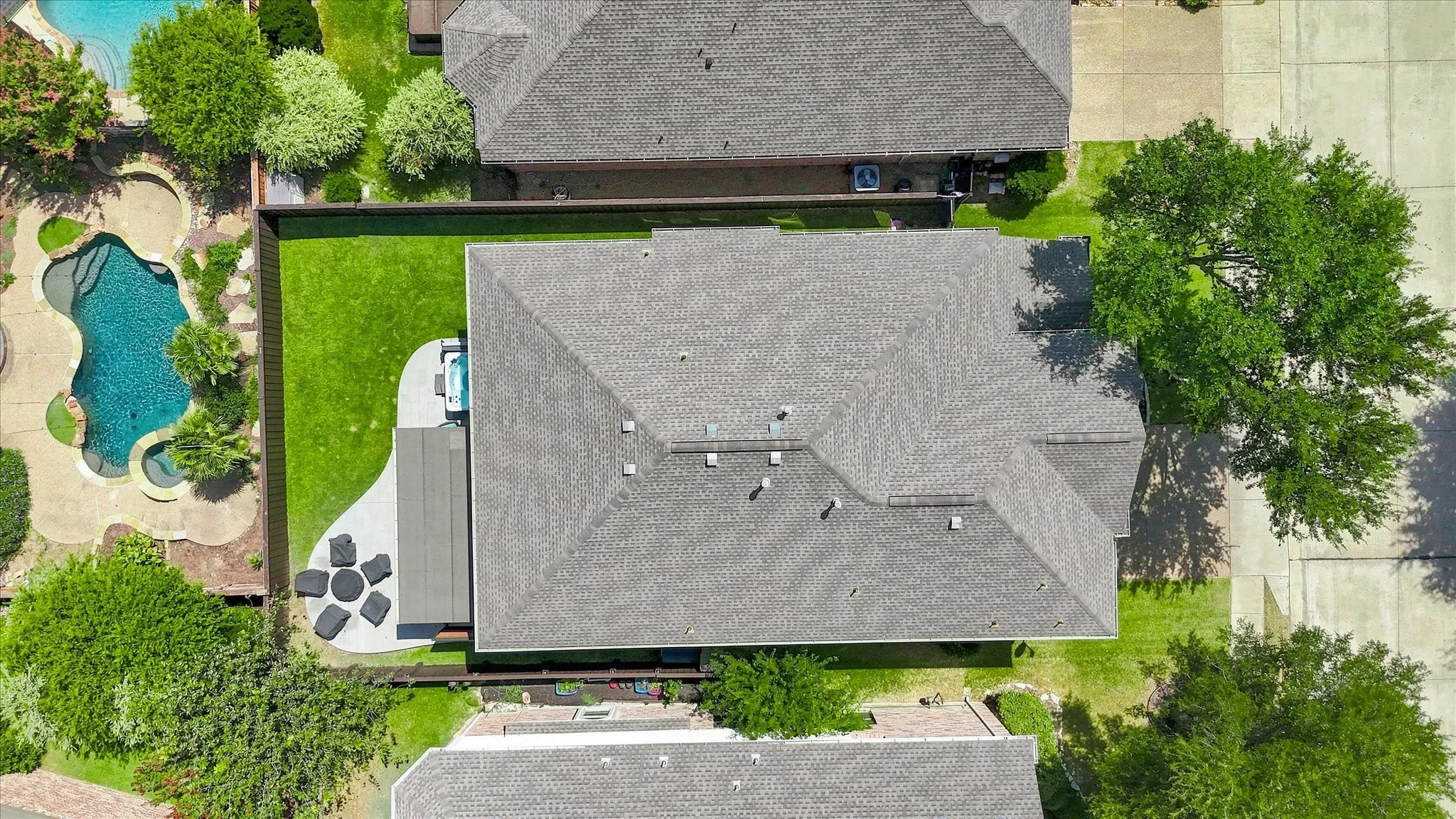 Aerial view of the property