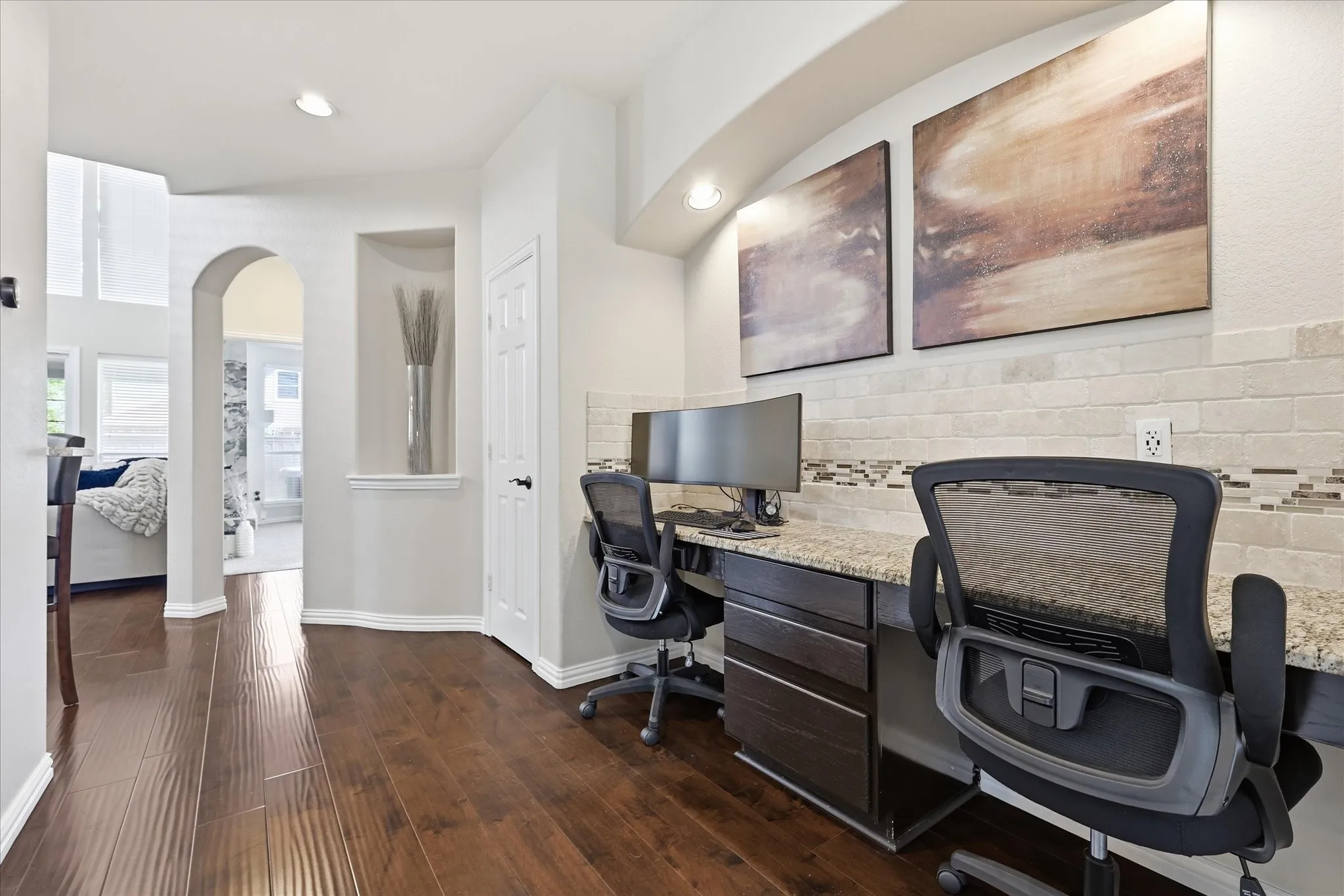 Built-in desks