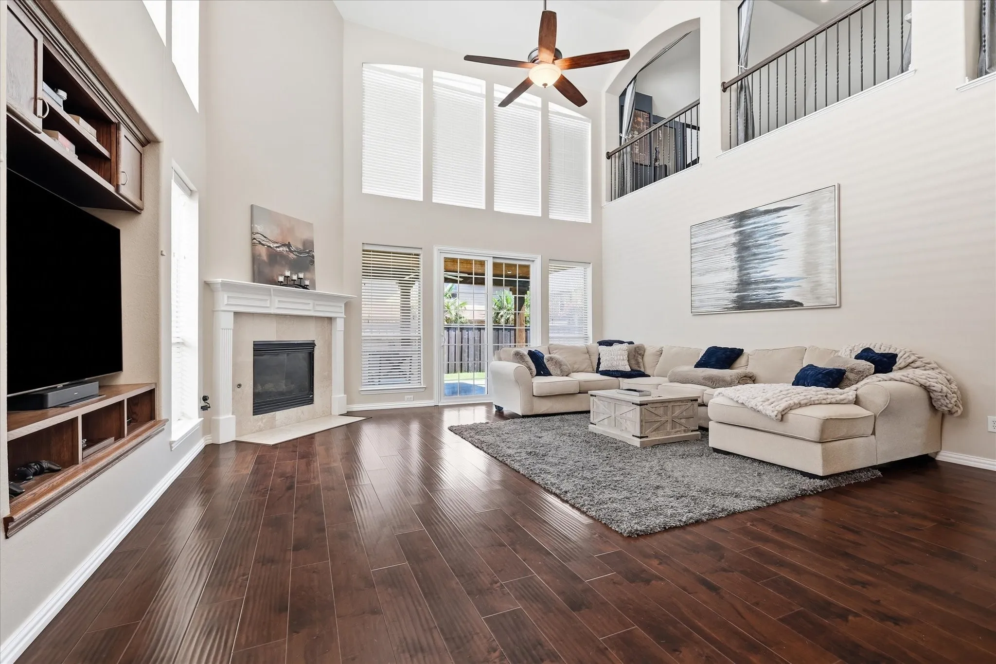 The large living room is perfect for gatherings