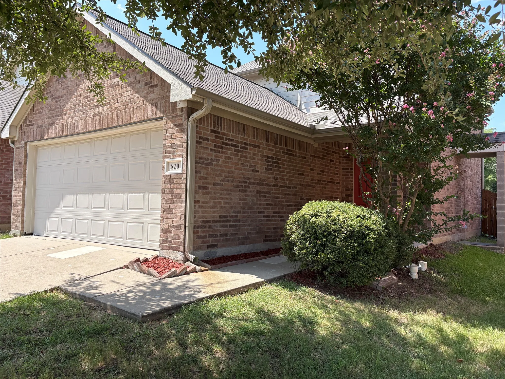 Landscaped yard