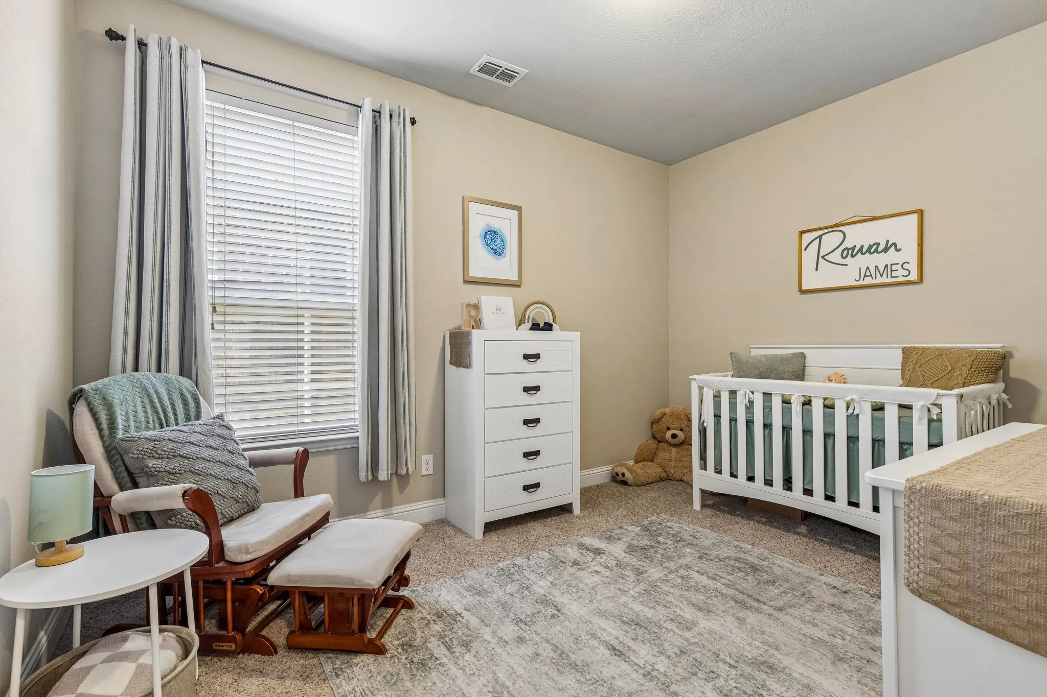 This space is right off the primary bedroom and is currently a nursey, but would be a great exercise room, prayer room or secondary home office.