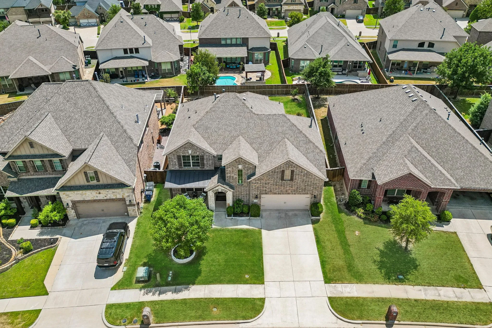 Aerial view of the home