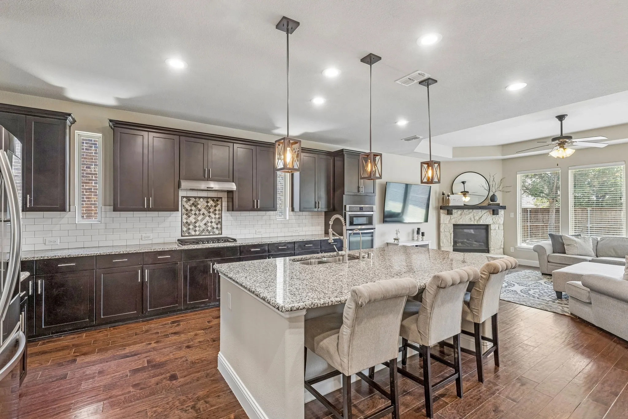 Plenty of counter space for making dinner or a buffet dinner for family and friends