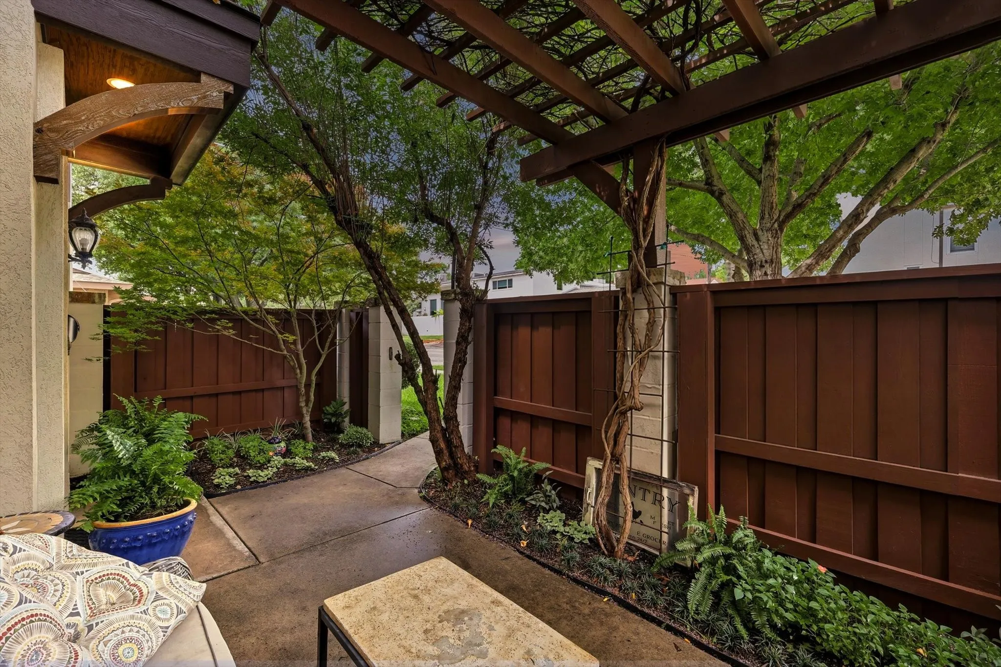 Enjoy an evening in the front courtyard