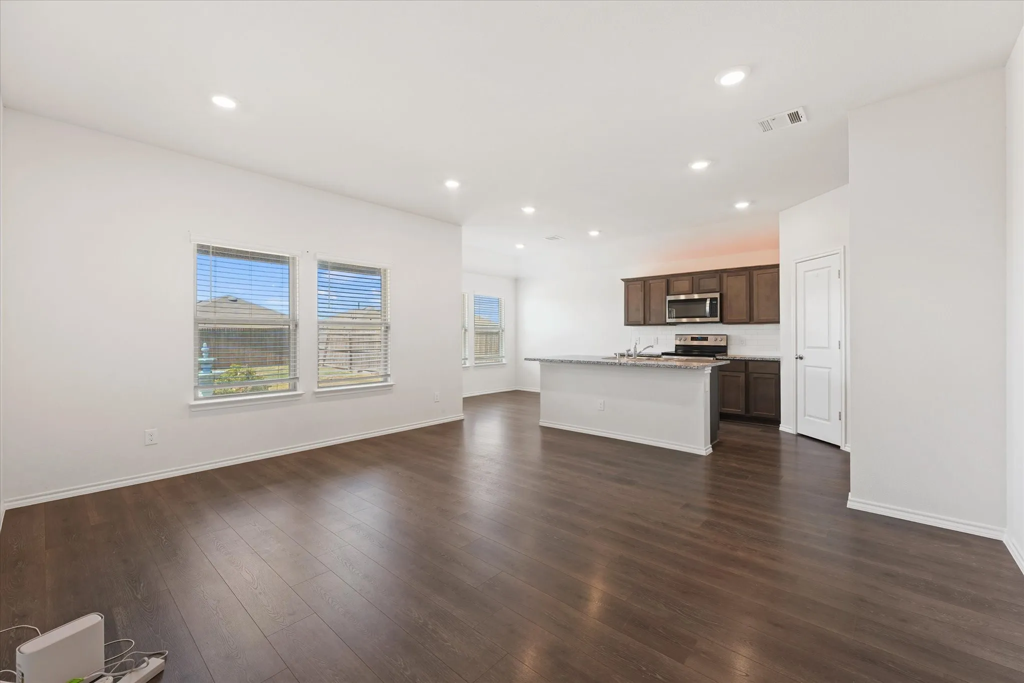 Looking towards the kitchen from the living room