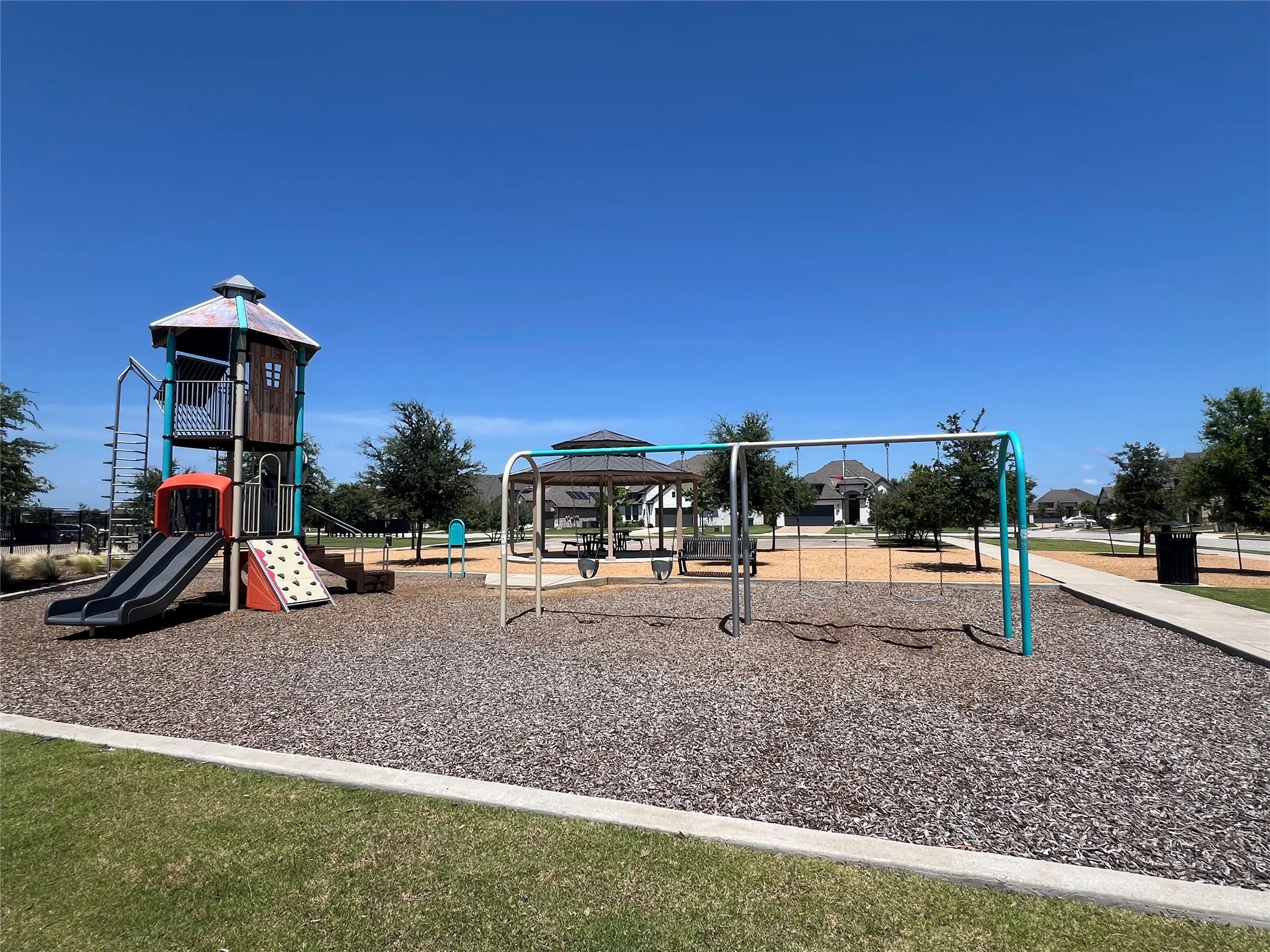 View of community jungle gym
