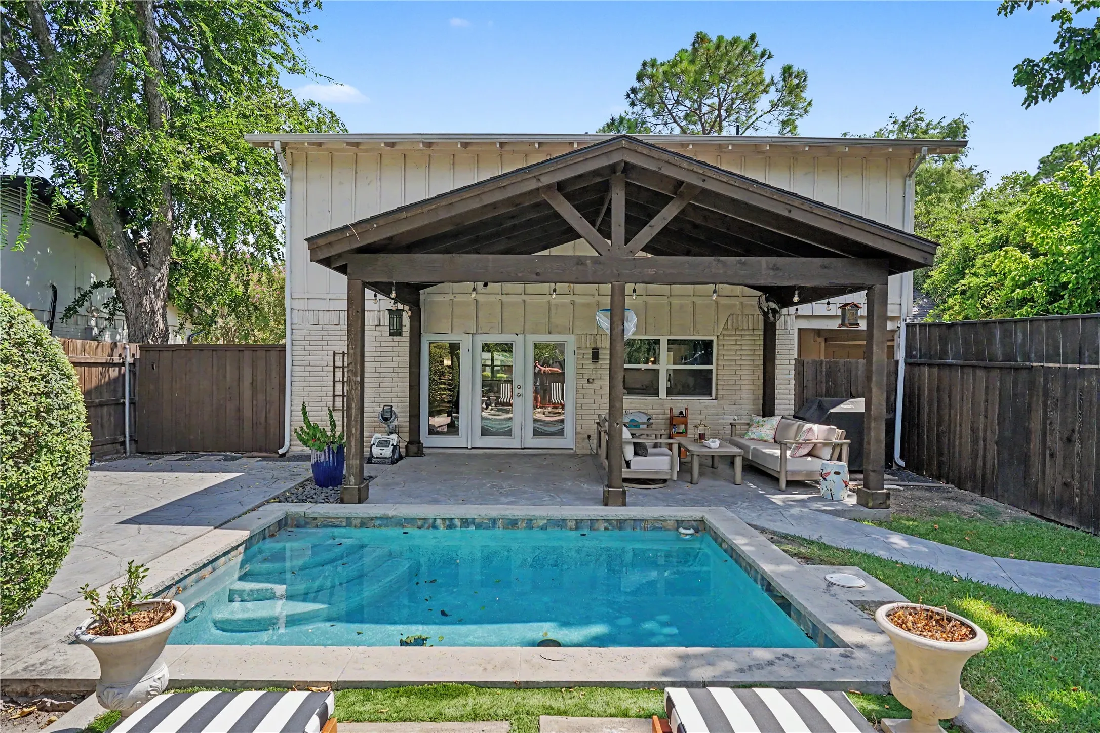 Pool and backyard patio