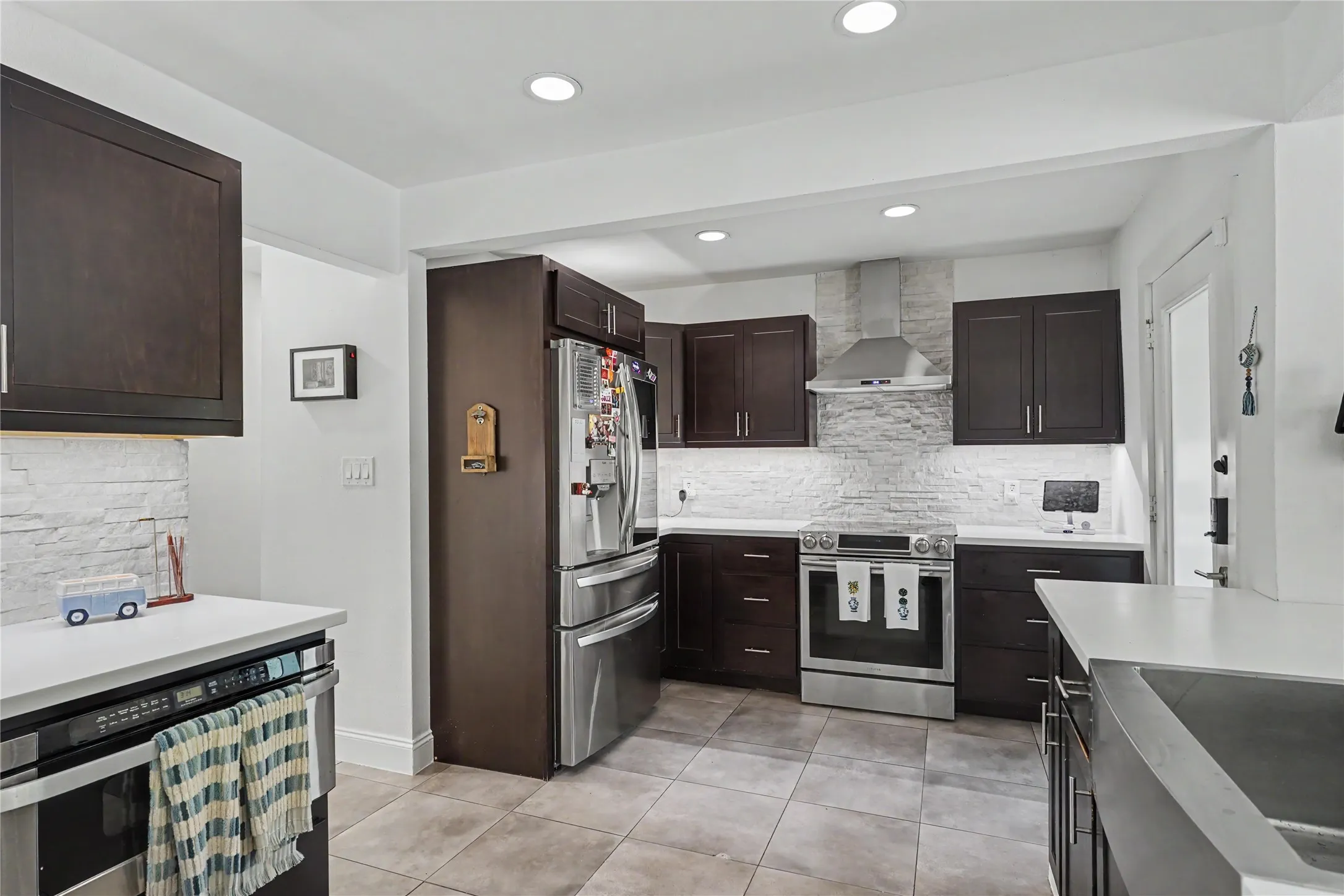 Kitchen with stainless appliances
