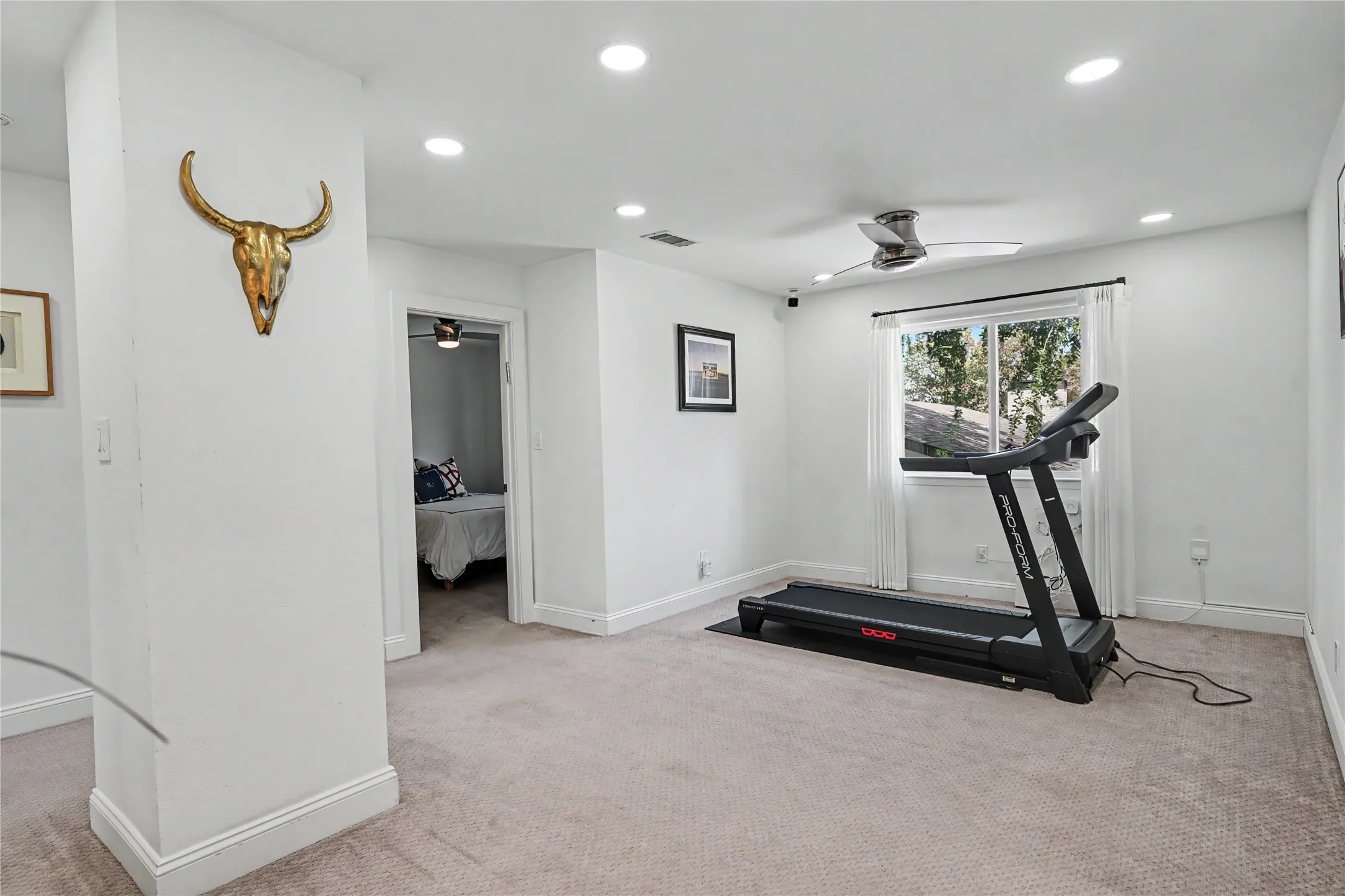 Upstairs game/exercise room