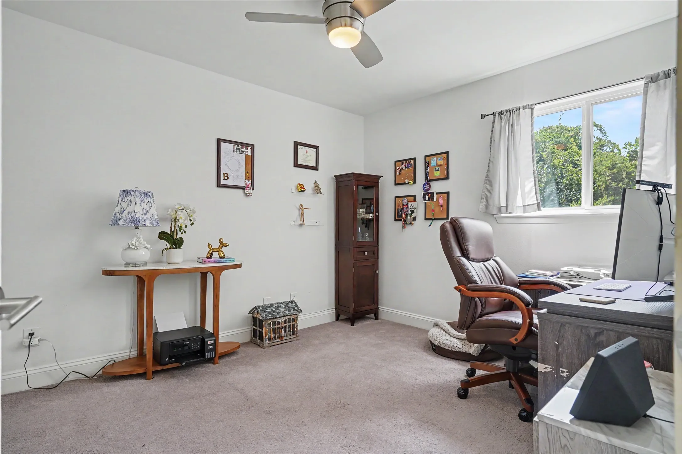 Upstairs bedroom being used as office