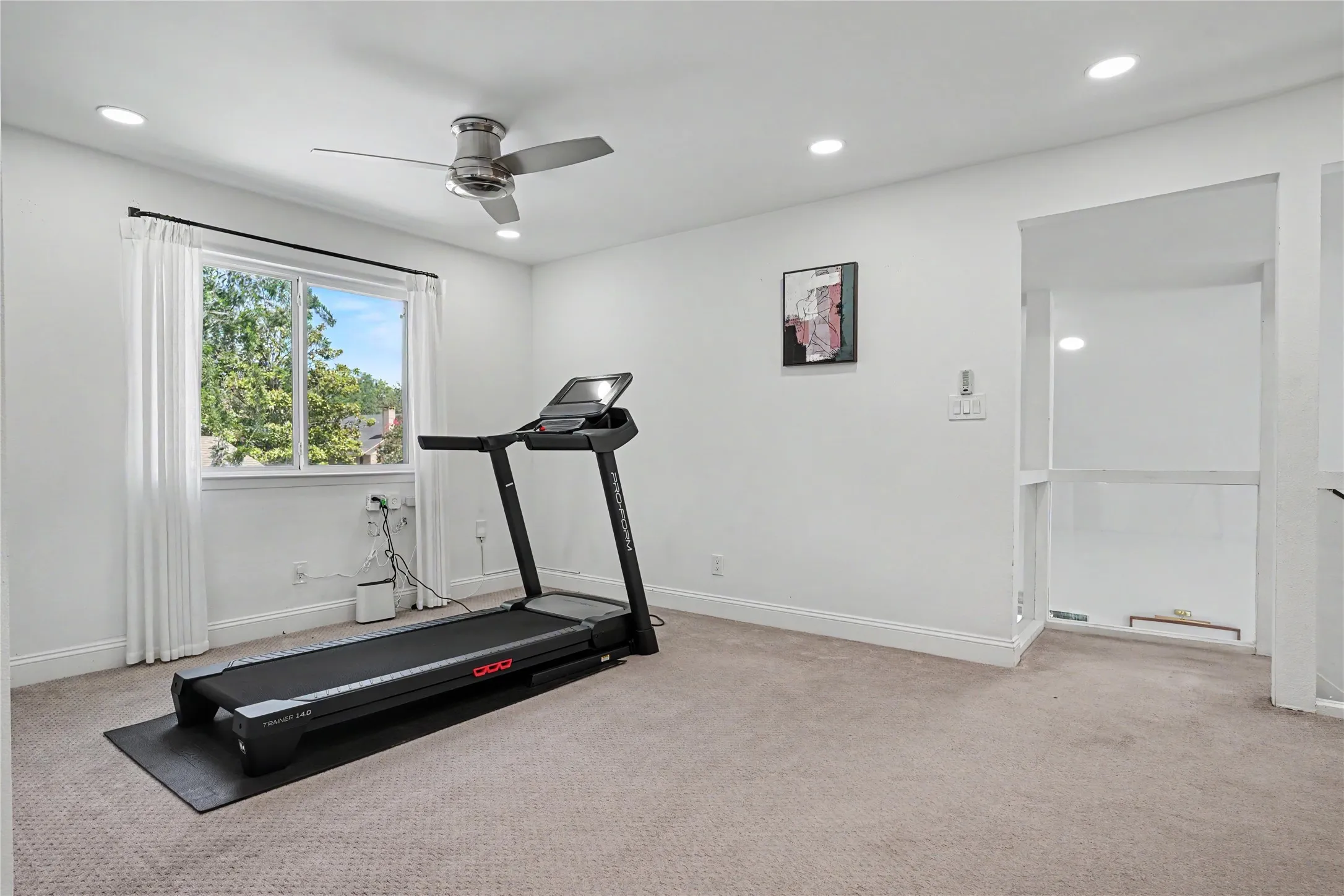 Upstairs game/exercise room
