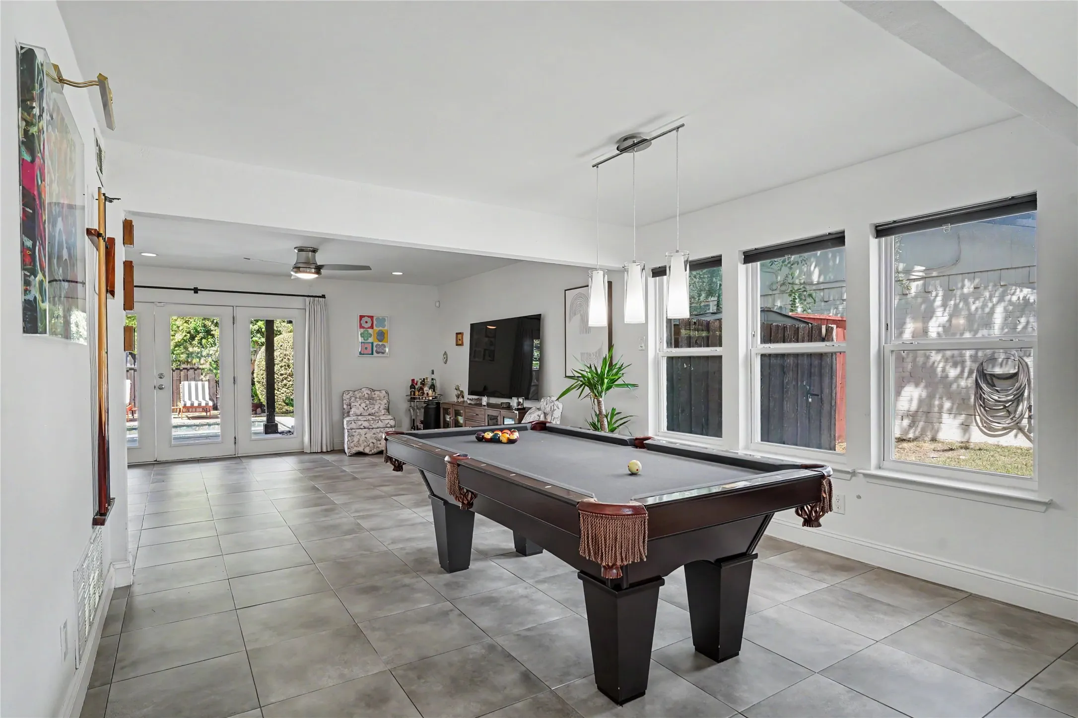 Extra large dining room being used as game room