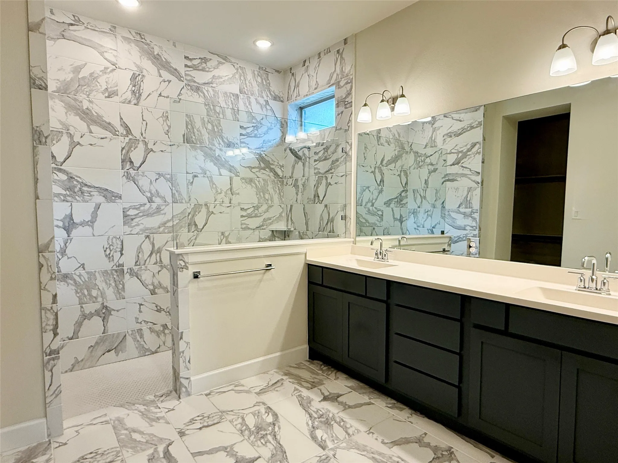 Primary bathroom with oversized shower