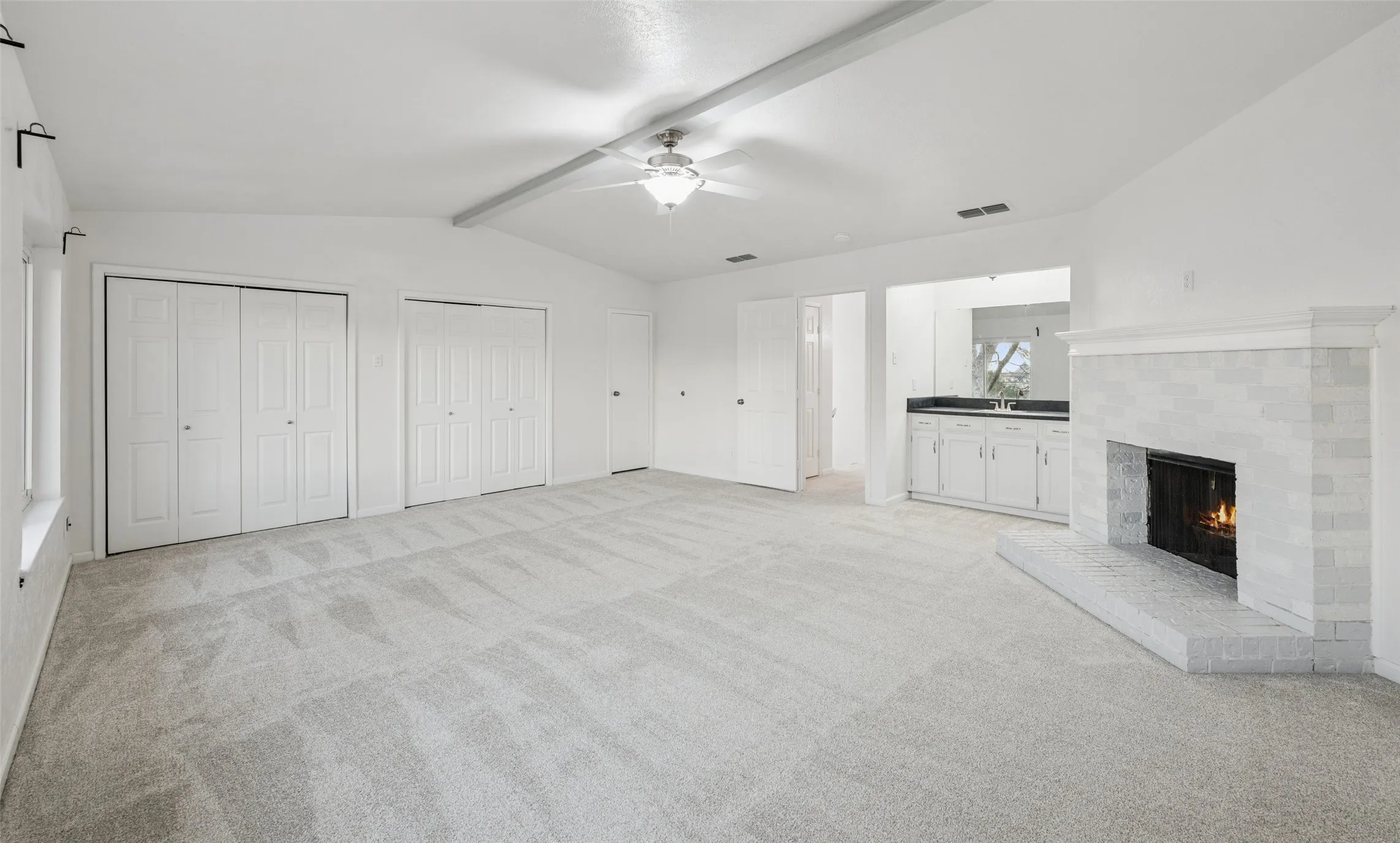 Upstairs Flex Room, with Fireplace, Wet Bar, and Tons of Closet Space!
