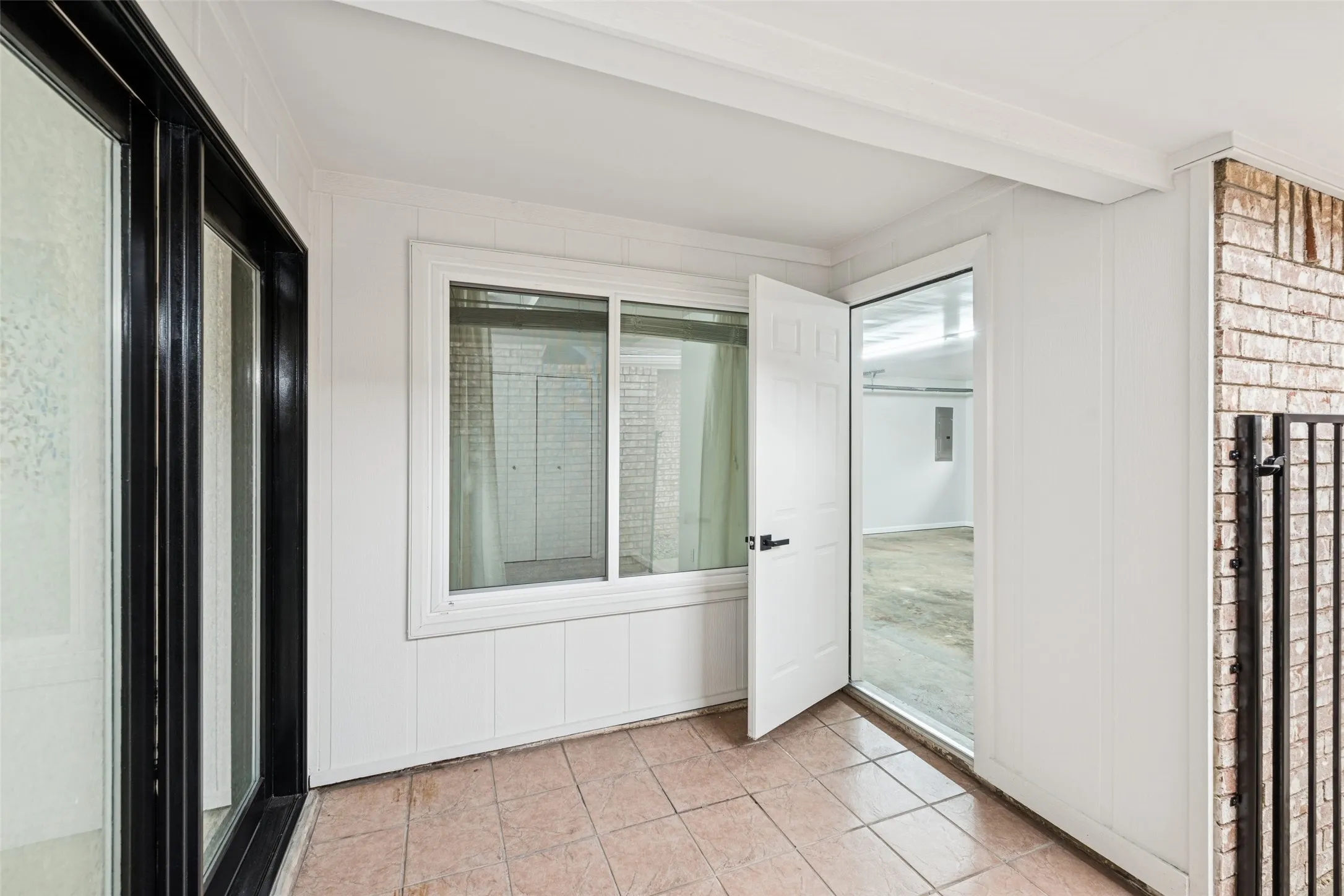 View of front patio leading to Garage