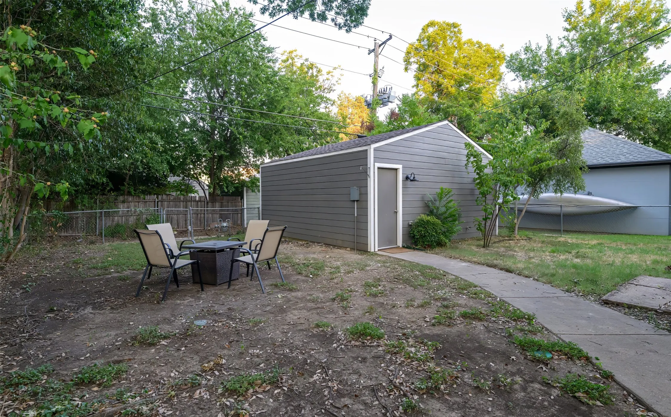 Oversized yard ready to make it your very own.