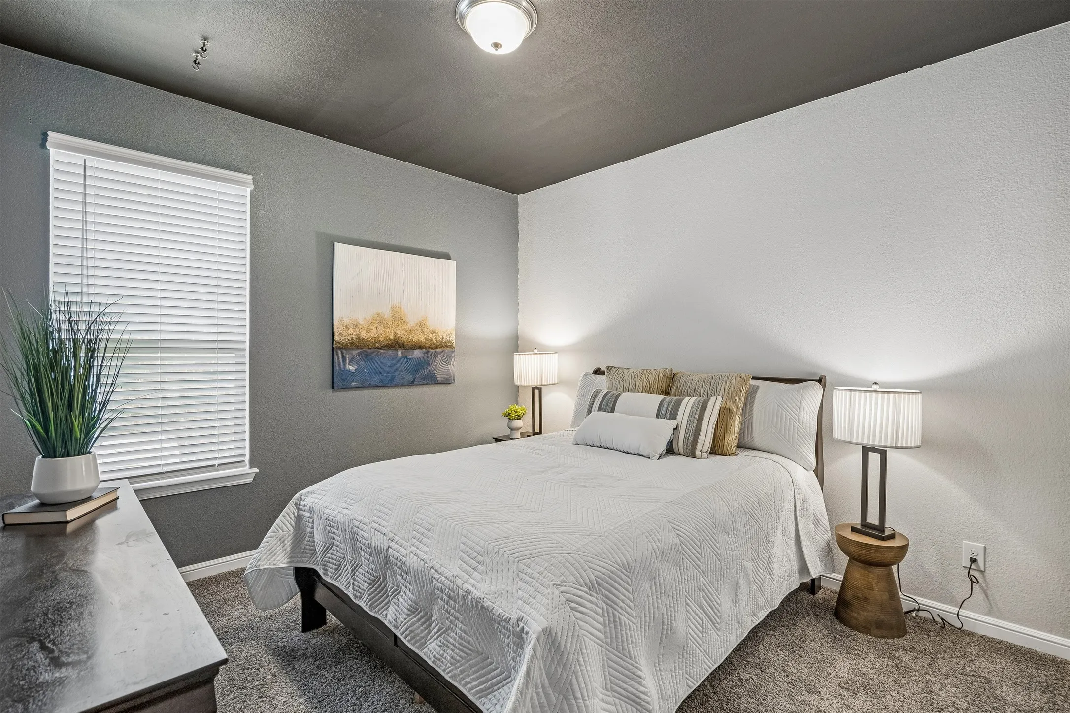 Guest bedroom #1 with full bathroom just outside