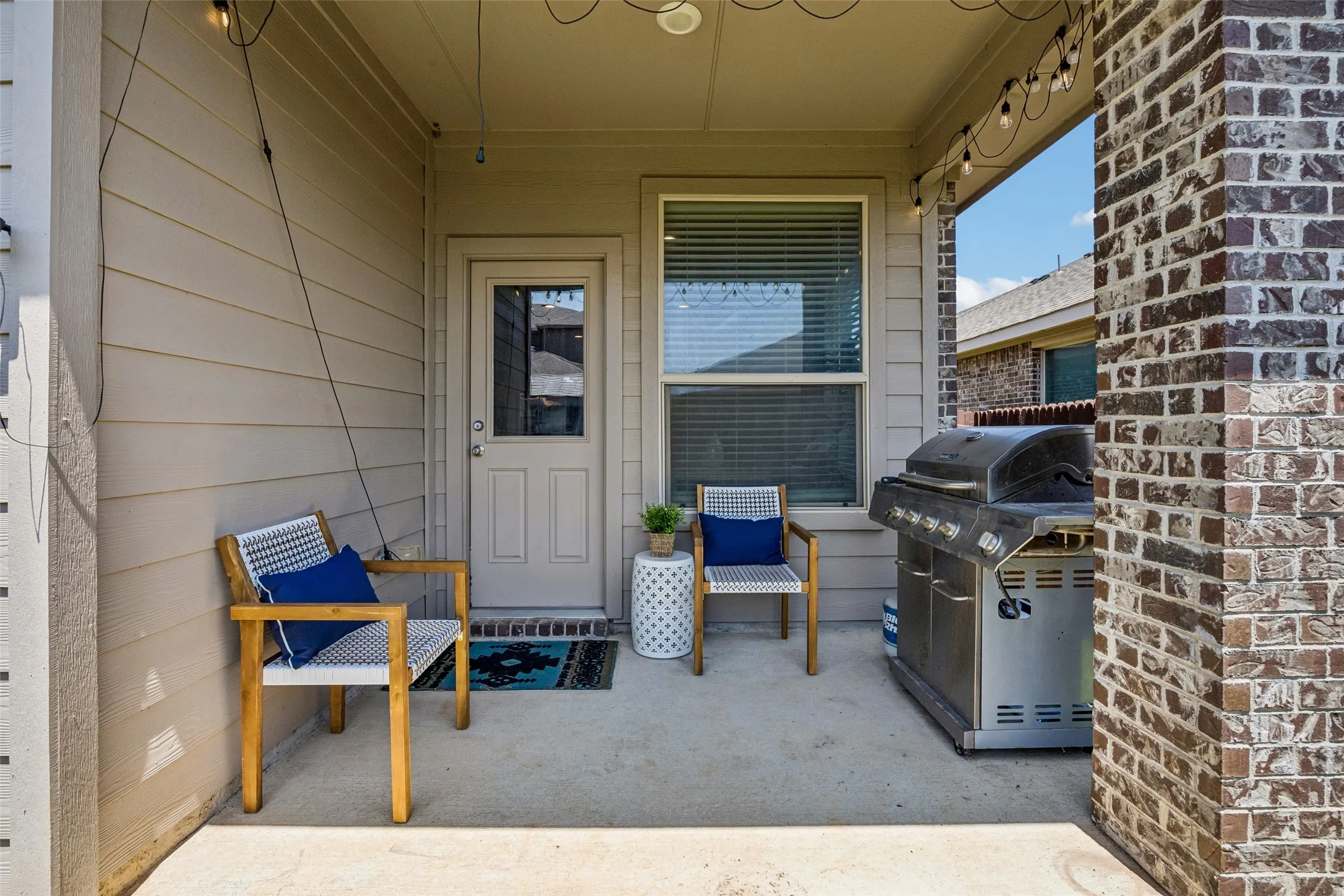Covered back patio